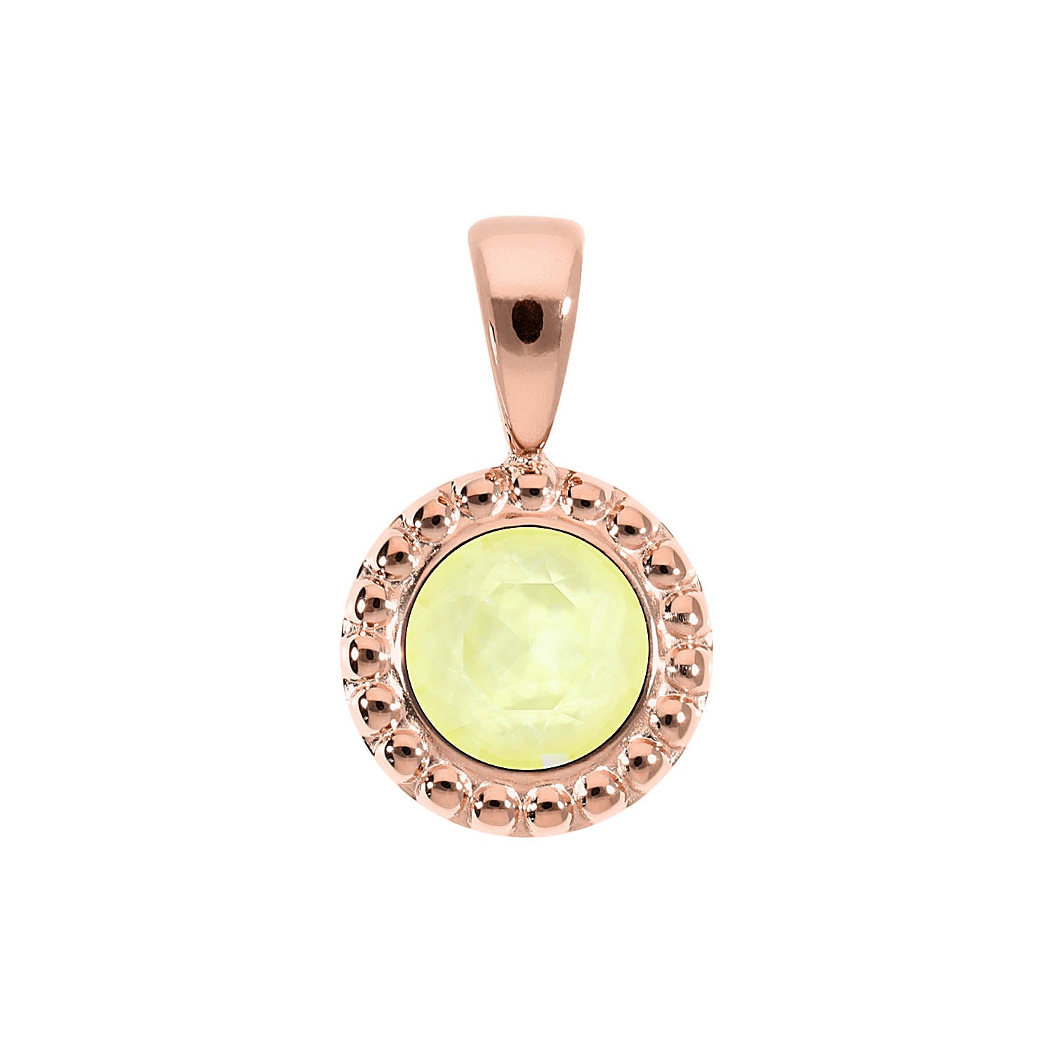 Ghiare Anhänger 11 mm - Roségold crystal soft yellow ignite