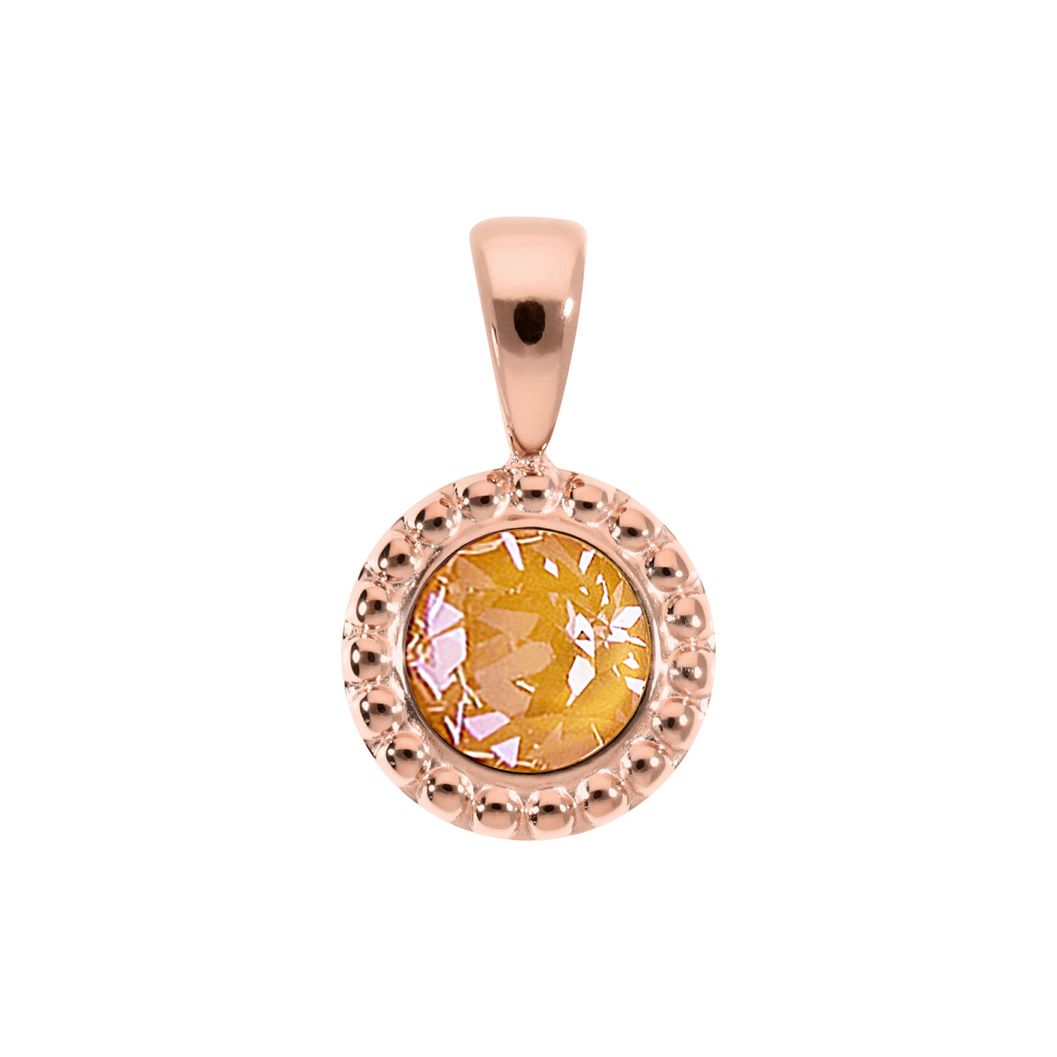 Ghiare Anhänger 11 mm - Roségold Crystal Mango Ignite