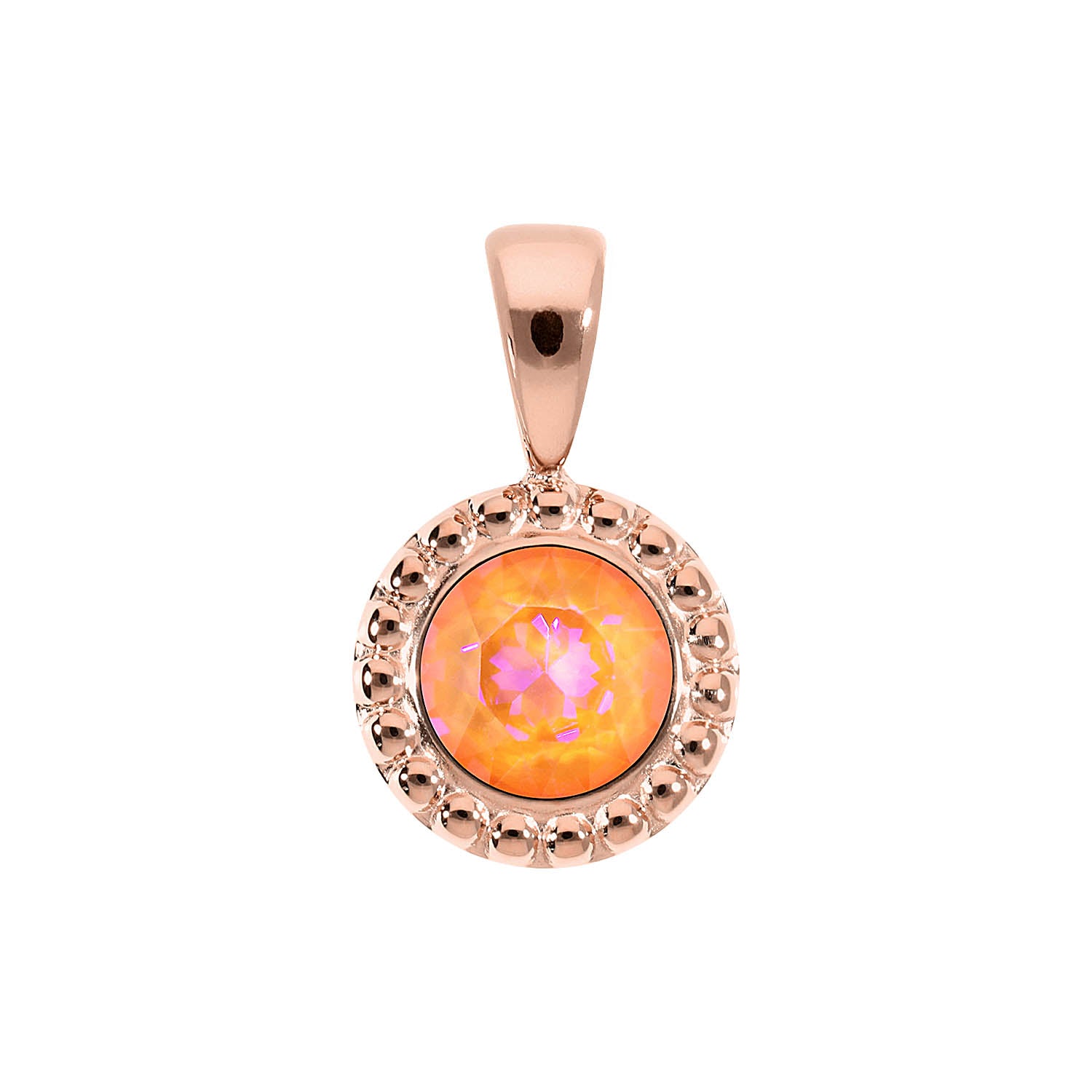 Ghiare Anhänger 11 mm - Roségold crystal orange glow delite