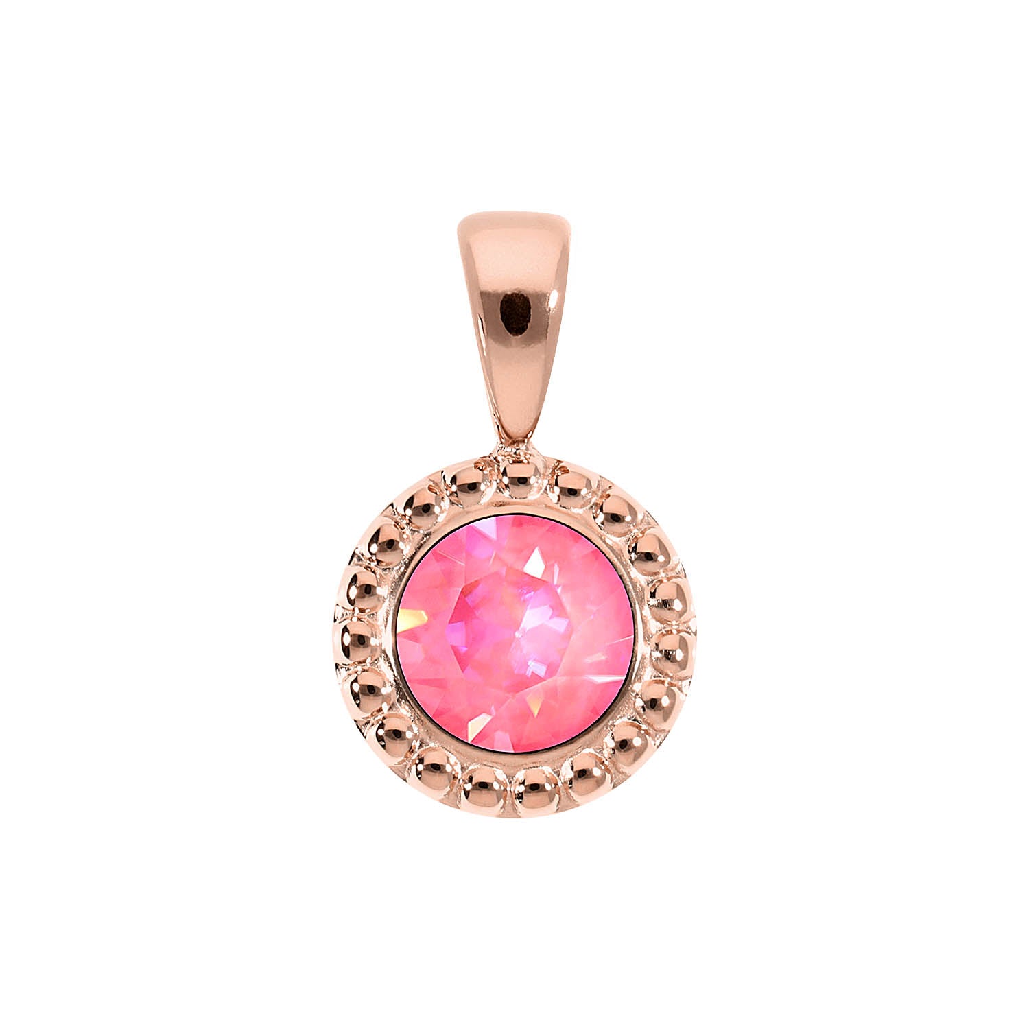 Ghiare Anhänger 11 mm - Roségold crystal lotus pink delite