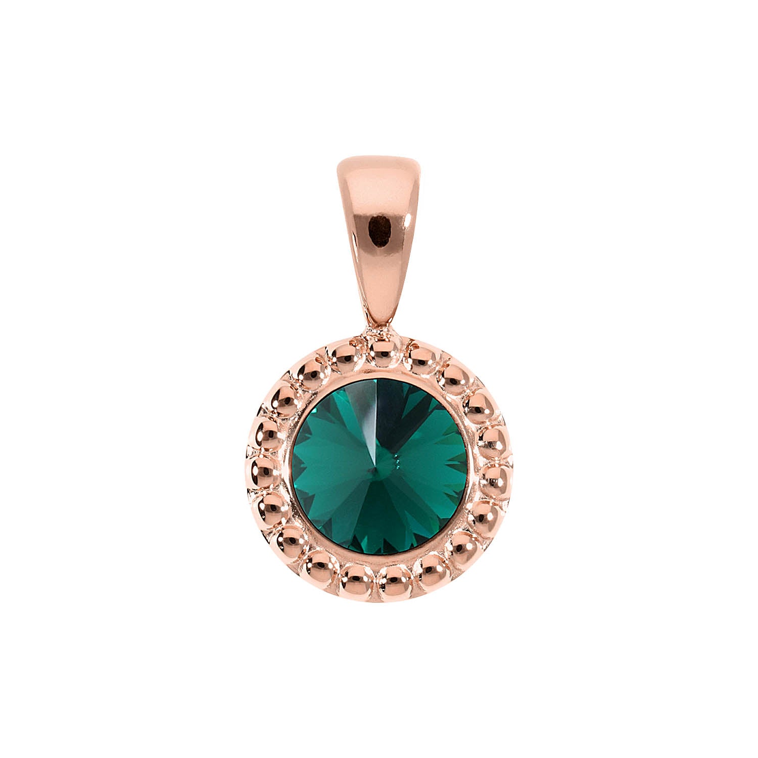 Ghiare Anhänger 11 mm - Roségold emerald