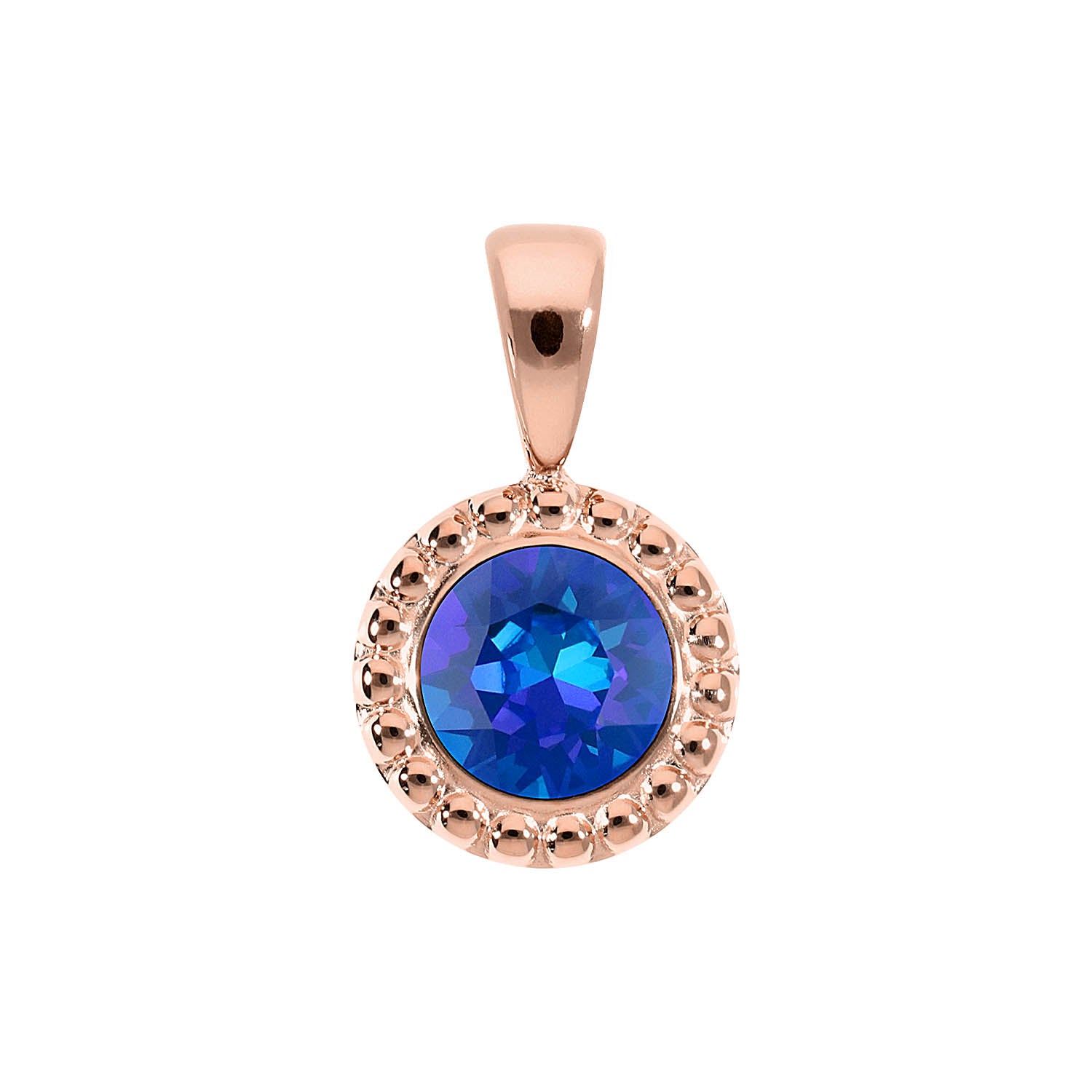 Ghiare Anhänger 11 mm - Roségold royal blue delite