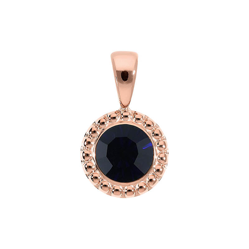 Ghiare Anhänger 11 mm - Roségold Dark Indigo