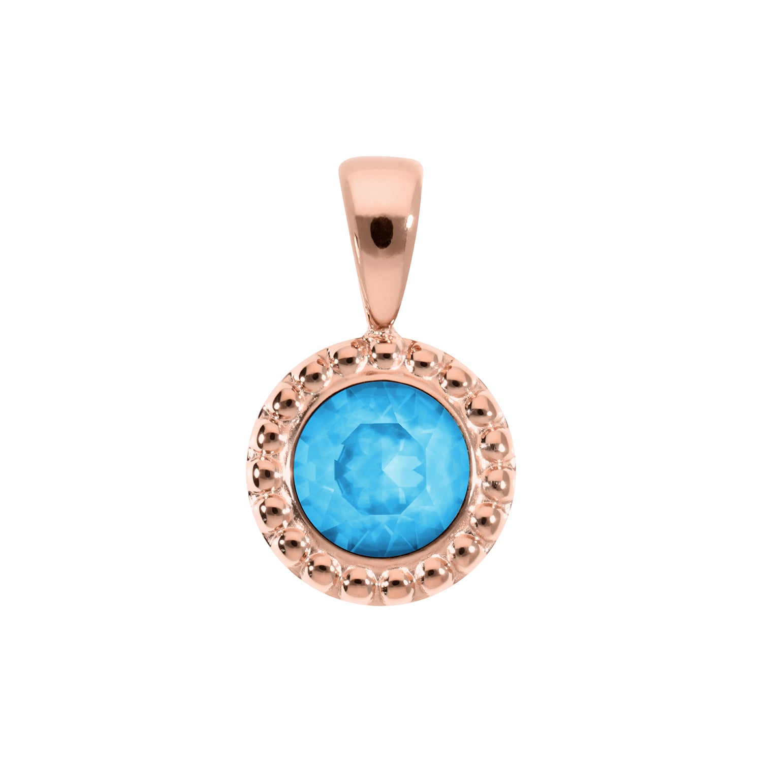 Ghiare Anhänger 11 mm - Roségold Crystal Electric Blue Ignite