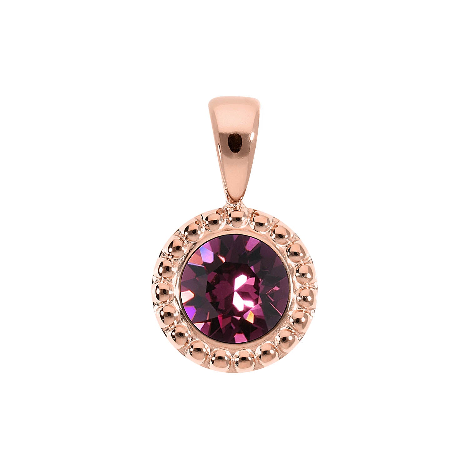 Ghiare Anhänger 11 mm - Roségold amethyst