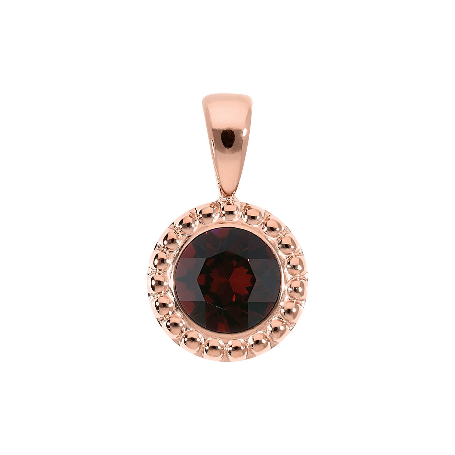 Ghiare Anhänger 11 mm - Roségold Burgundy