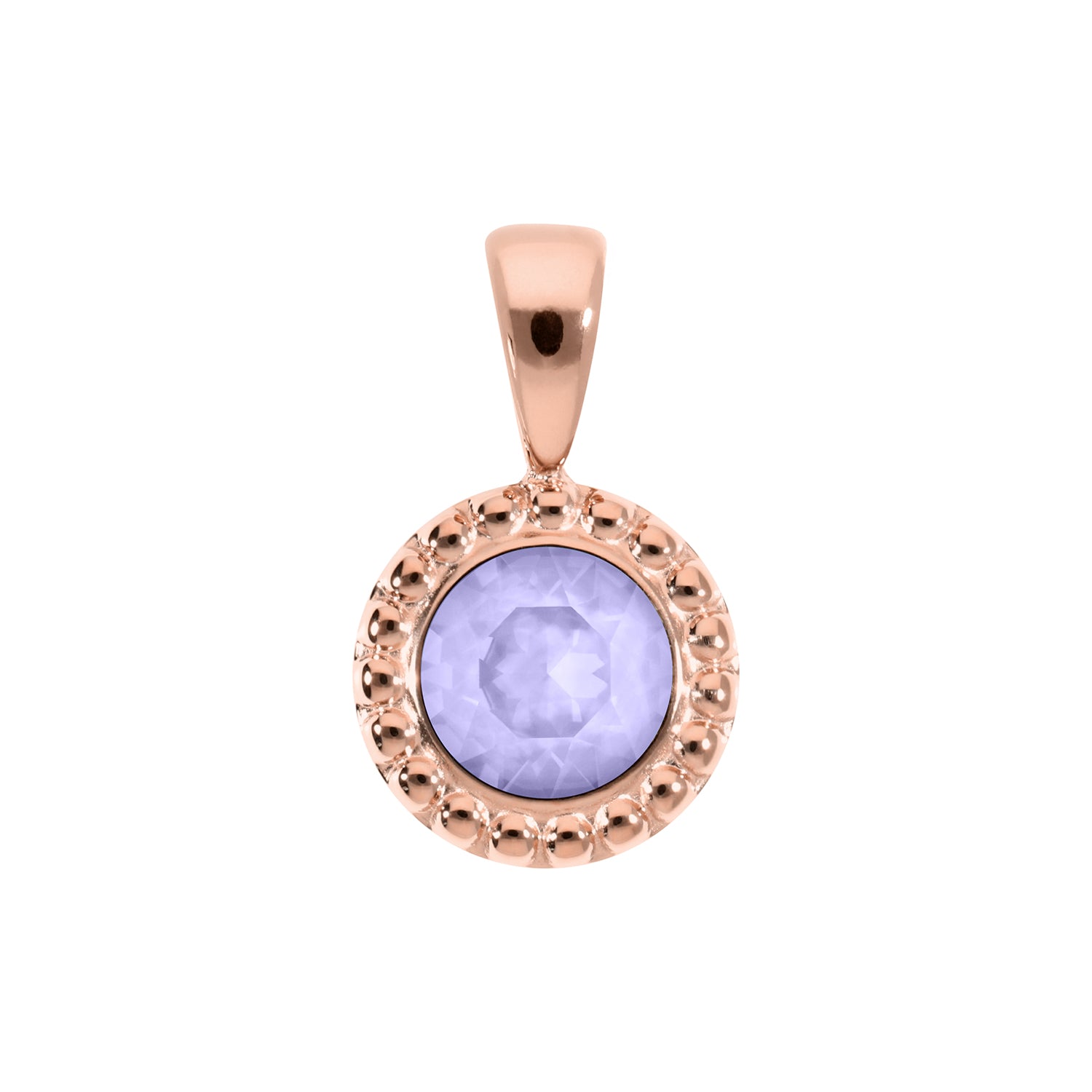 Ghiare Anhänger 11 mm - Roségold Crystal Purple Ignite