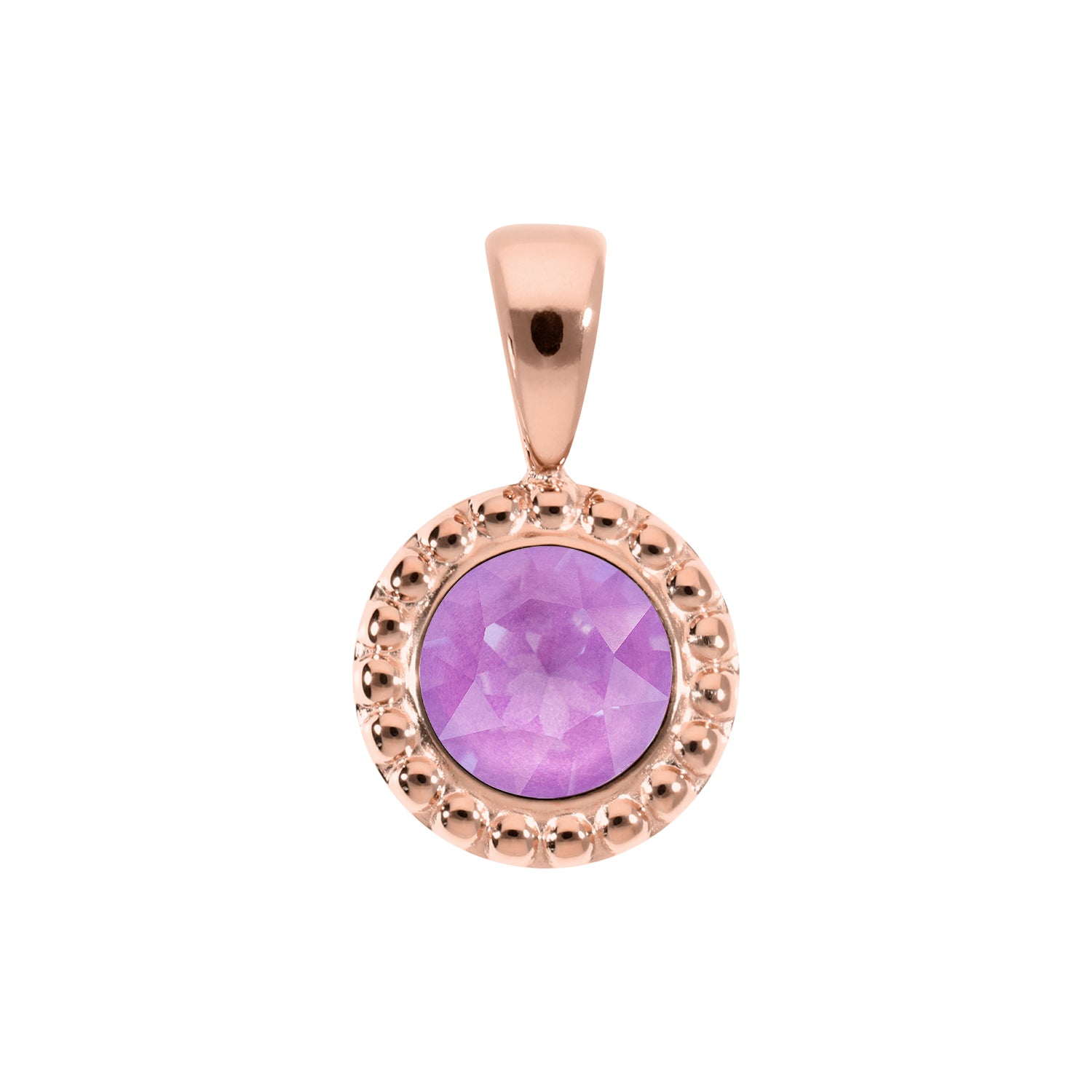 Ghiare Anhänger 11 mm - Roségold Crystal Electric Violet Ignite