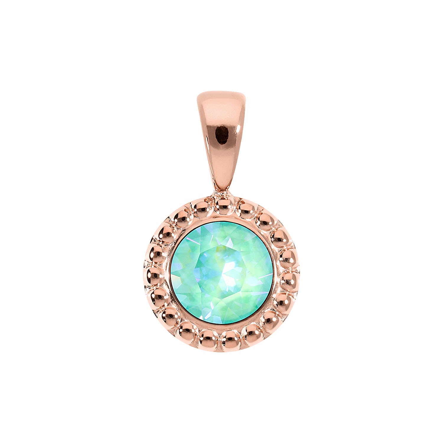 Ghiare Anhänger 11 mm - Roségold crystal silky sage delite