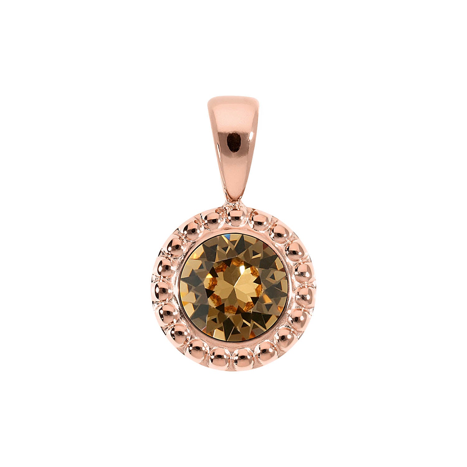 Ghiare Anhänger 11 mm - Roségold light colorado topaz
