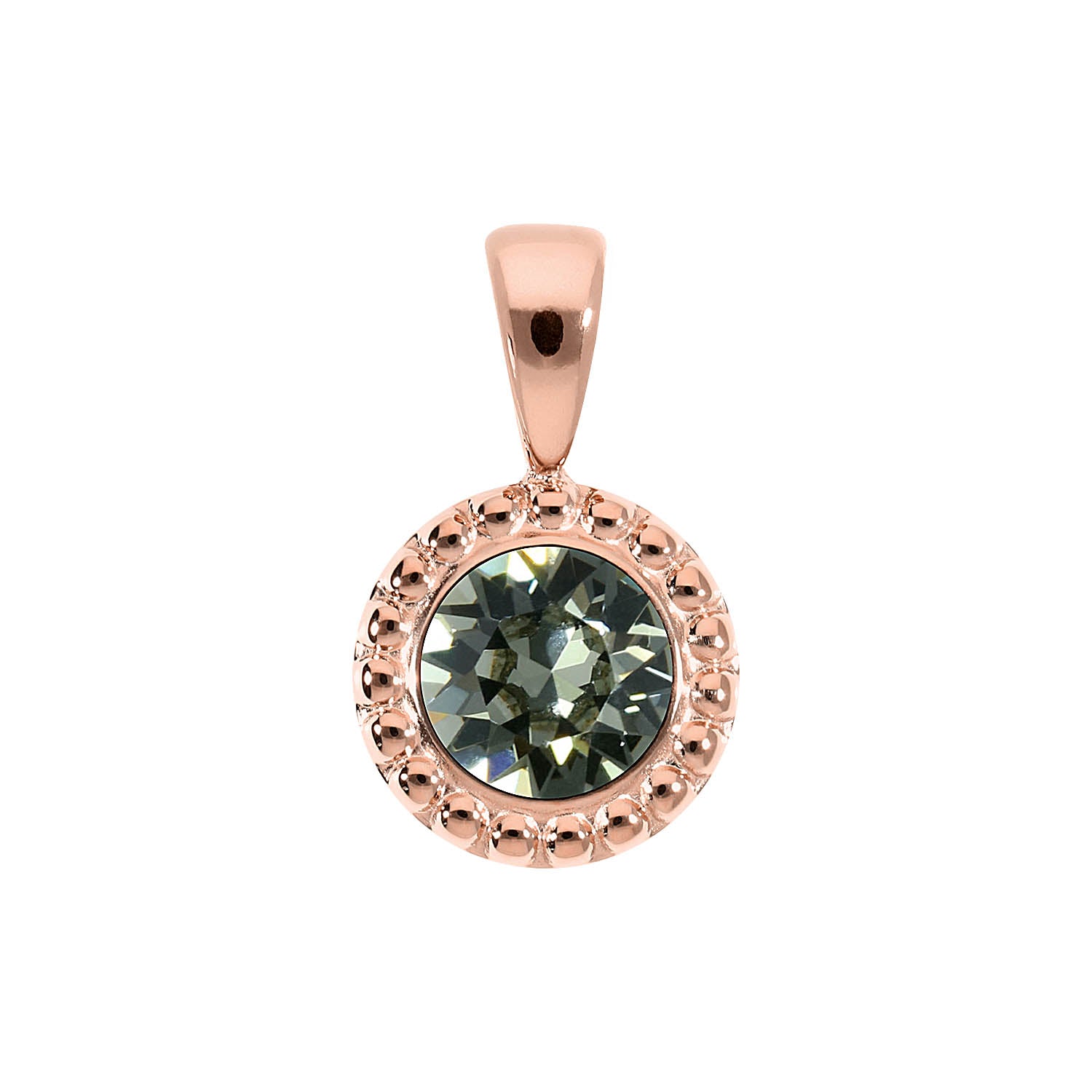 Ghiare Anhänger 11 mm - Roségold black diamond
