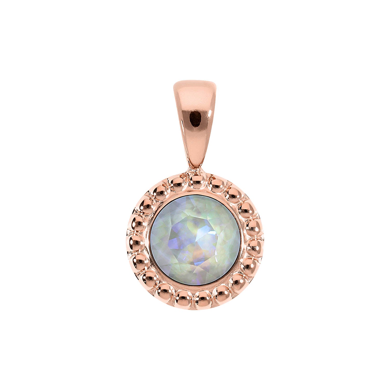 Ghiare Anhänger 11 mm - Roségold Crystal Serene Gray Delite