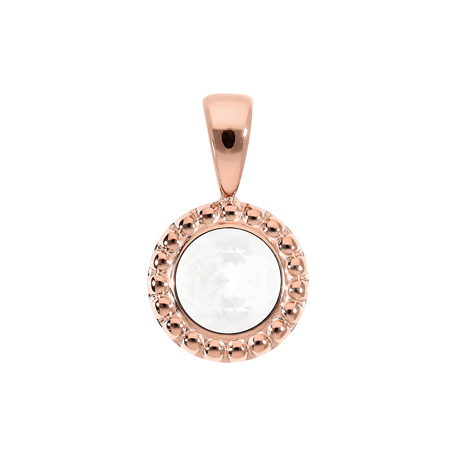 Ghiare Anhänger 11 mm - Roségold crystal electric white ignite