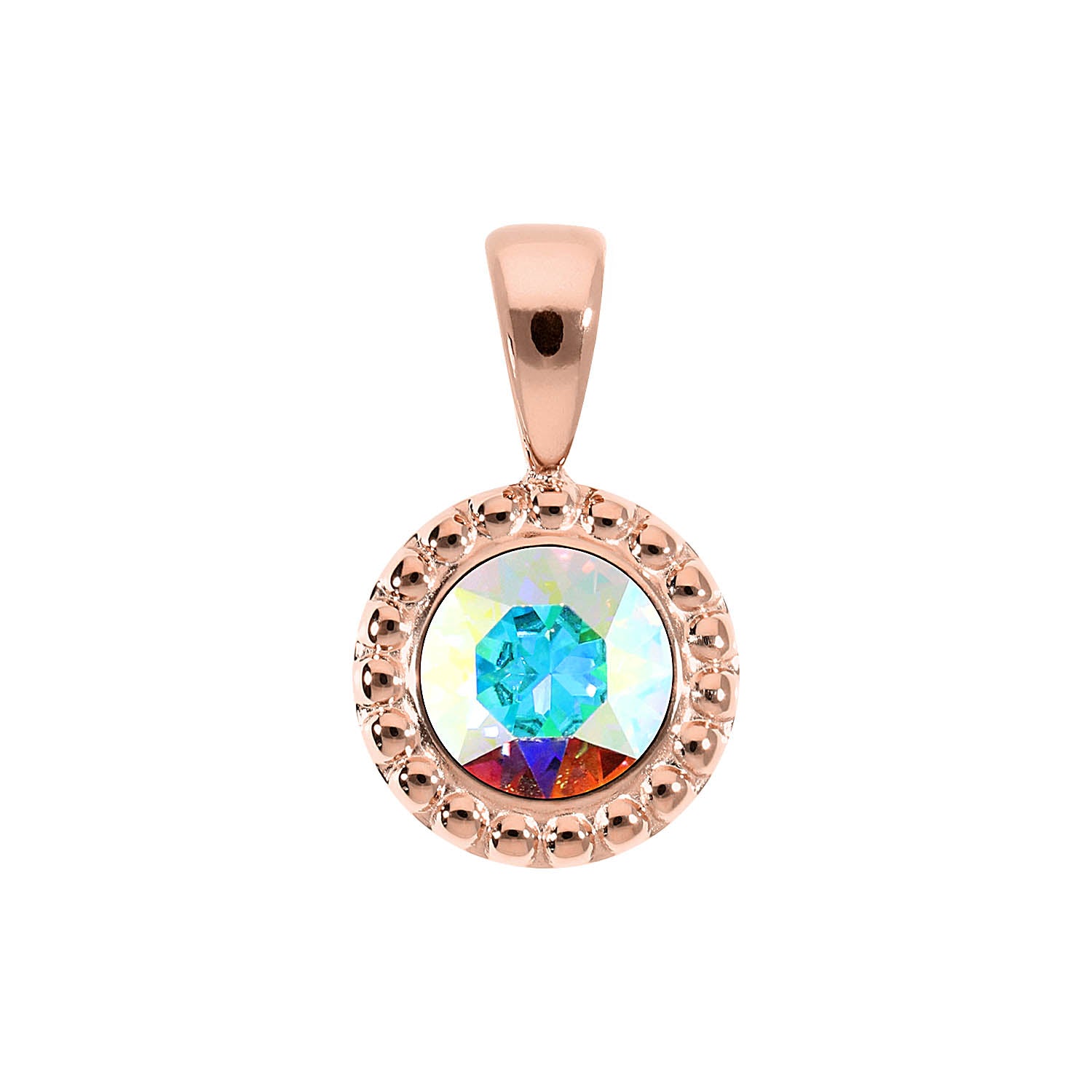 Ghiare Anhänger 11 mm - Roségold crystal aurora boreale