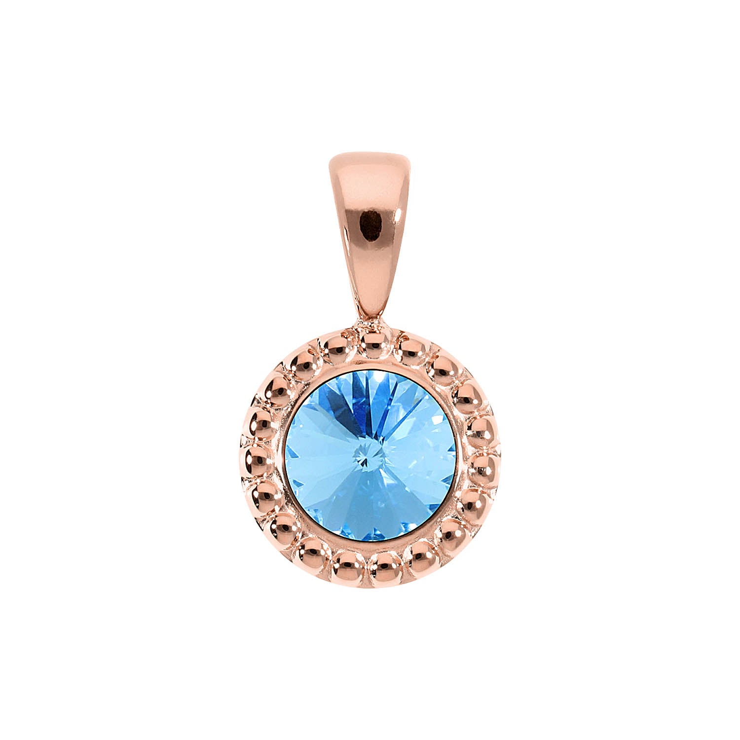 Ghiare Anhänger 11 mm - Roségold aquamarine
