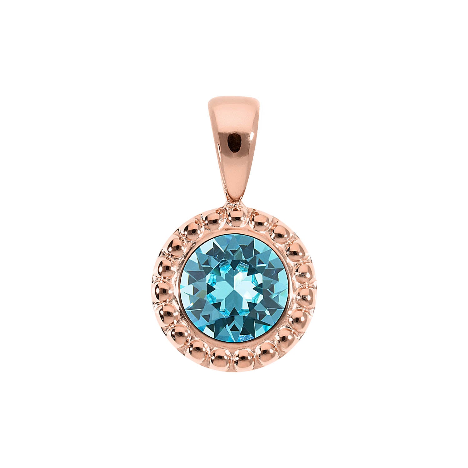Ghiare Anhänger 11 mm - Roségold Light Turquoise