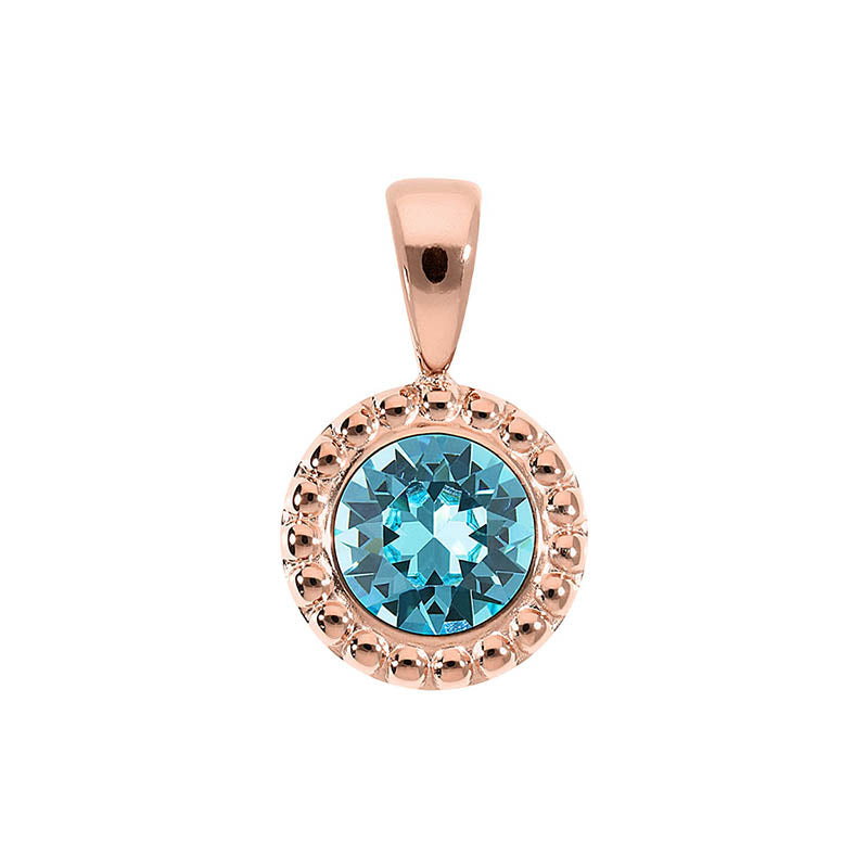 Ghiare Anhänger 11 mm - Roségold Light Turquoise