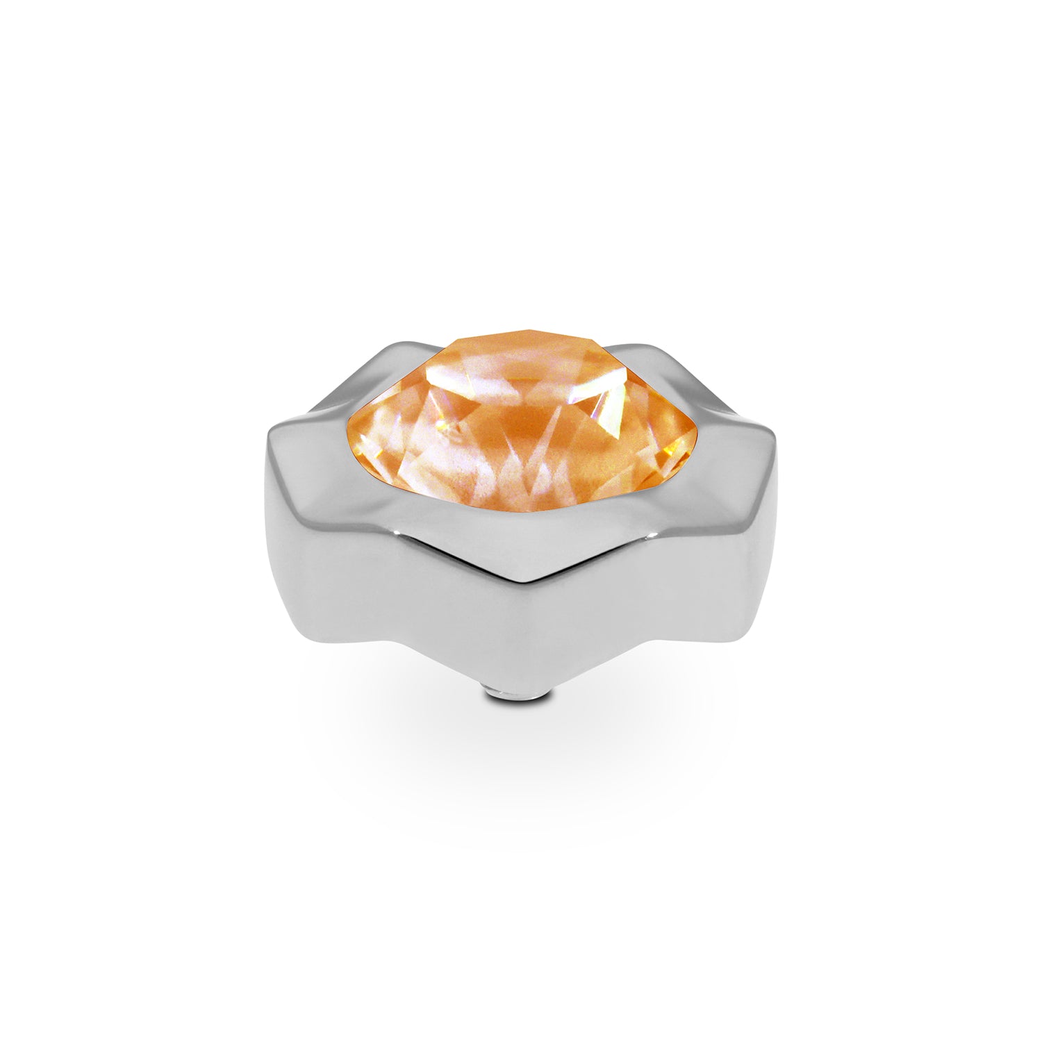 Nemoli Top 13 mm - Silber Crystal Mango Ignite