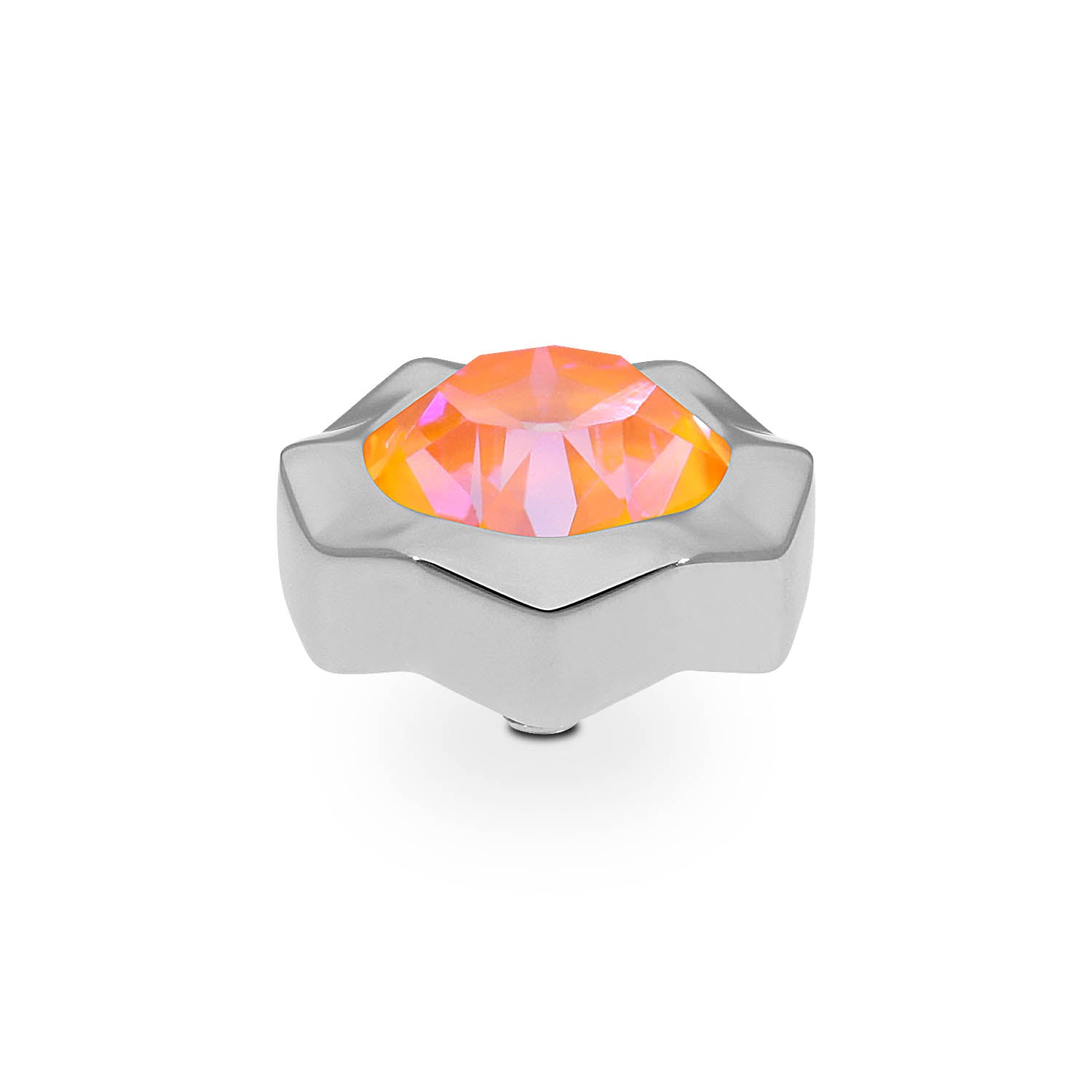 Nemoli Top 13 mm - Silber crystal orange glow delite