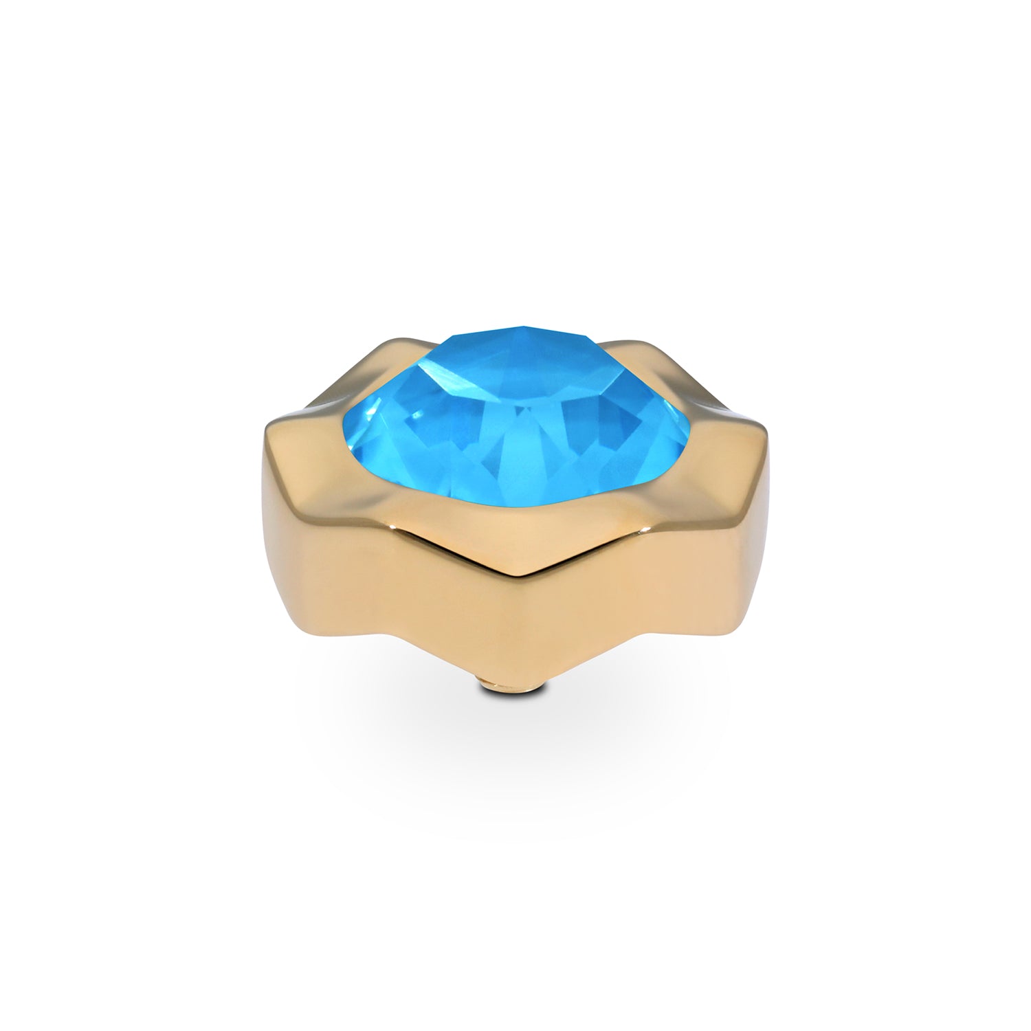 Nemoli Top 13 mm - Gold Crystal Electric Blue Ignite