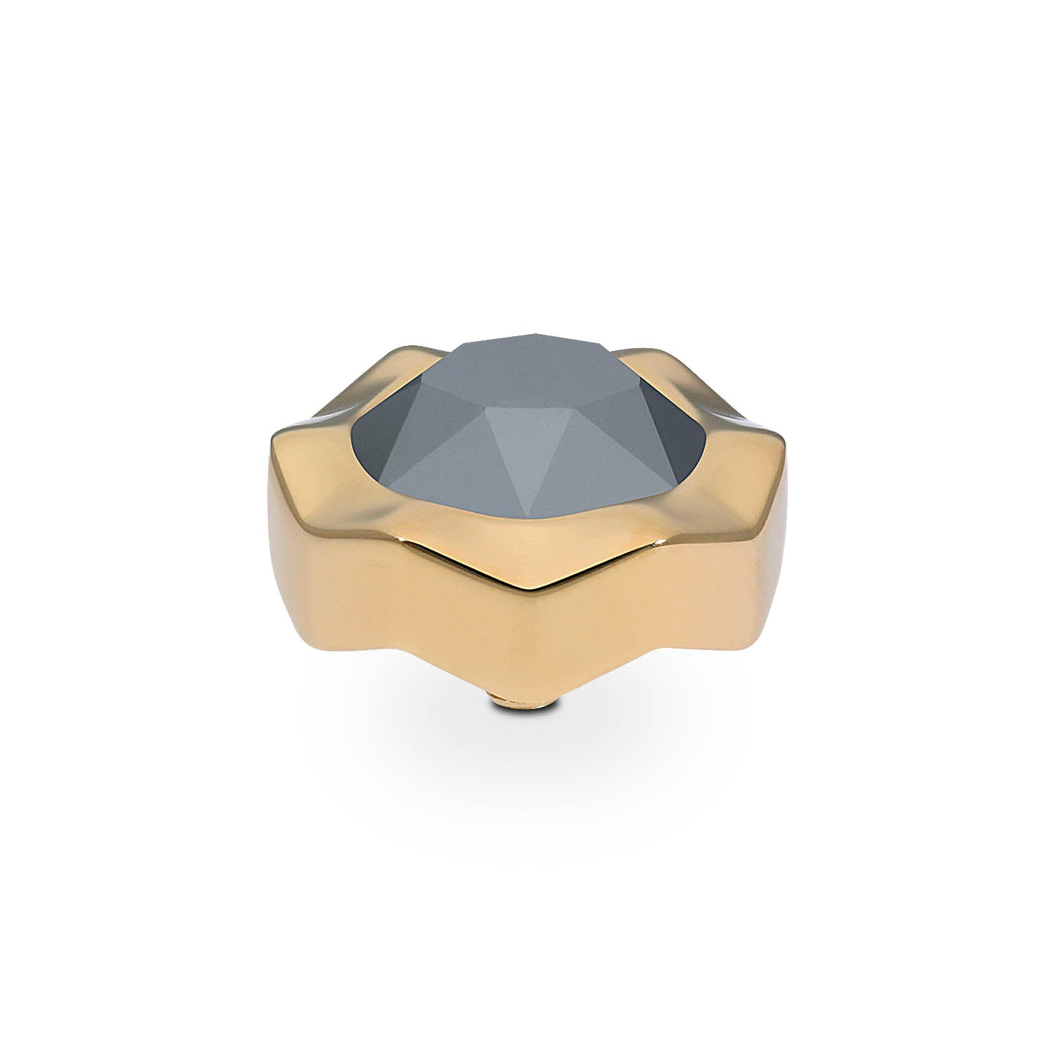 Nemoli Top 13 mm - Gold jet hematite