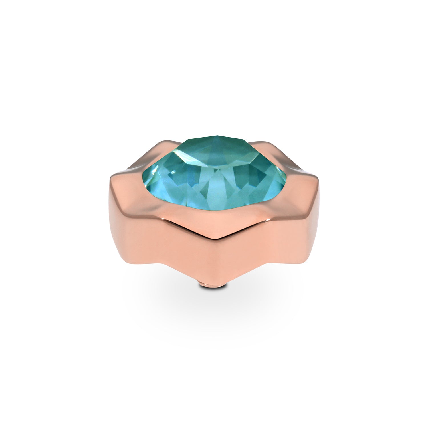 Nemoli Top 13 mm - Roségold Crystal Pine Green Ignite