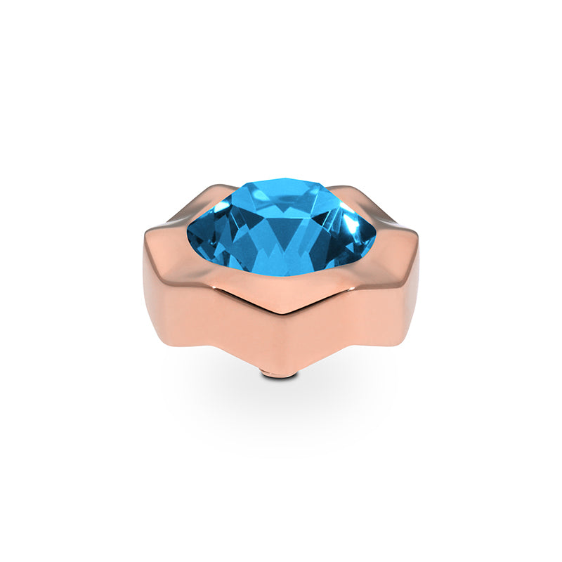 Nemoli Top 13 mm - Roségold Denim Blue