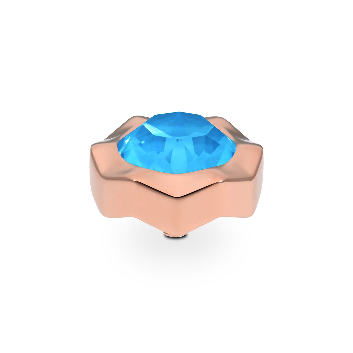 Nemoli Top 13 mm - Roségold Crystal Electric Blue Ignite