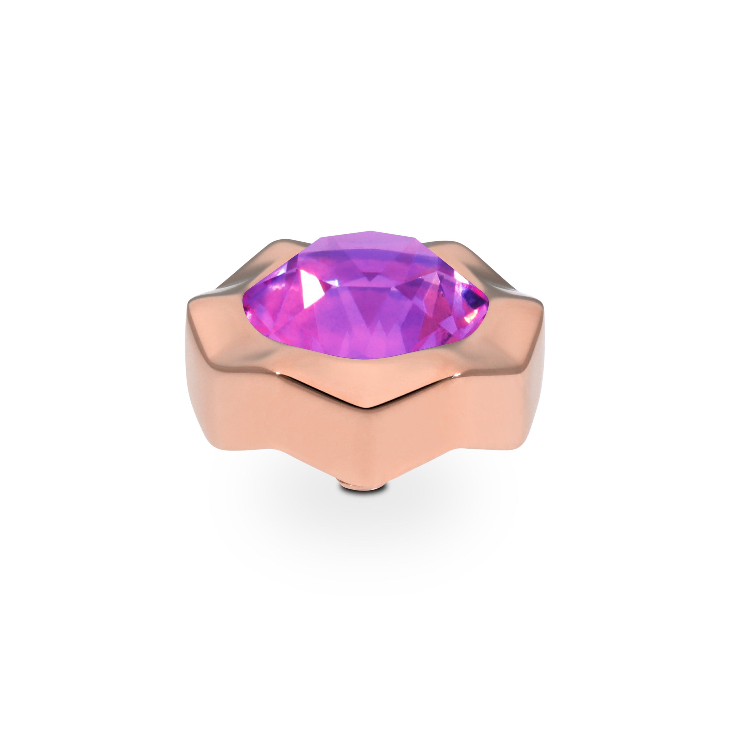 Nemoli Top 13 mm - Roségold Crystal Electric Violet Ignite