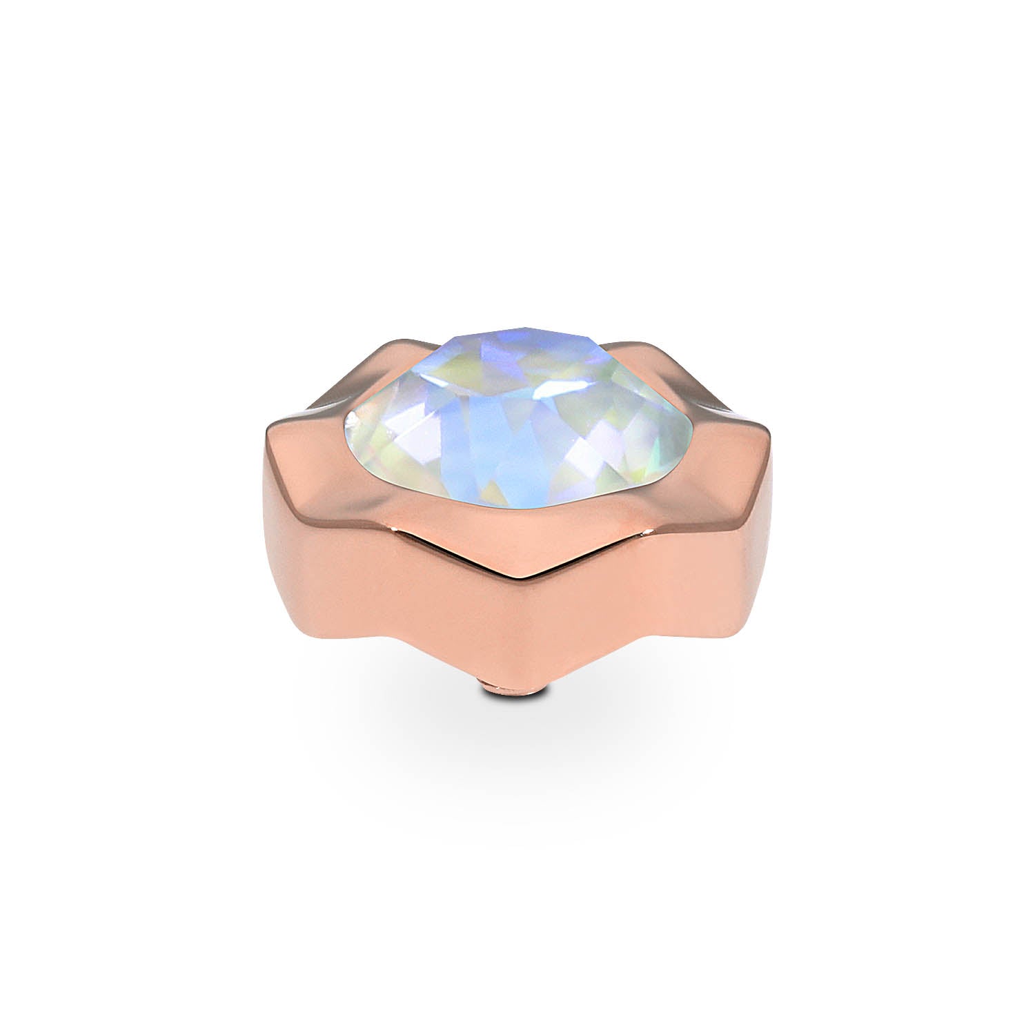 Nemoli Top 13 mm - Roségold Crystal Serene Gray Delite