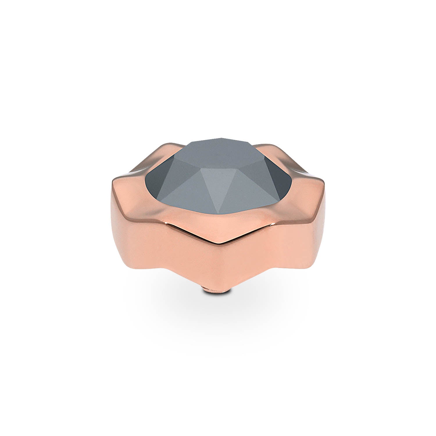 Nemoli Top 13 mm - Roségold jet hematite