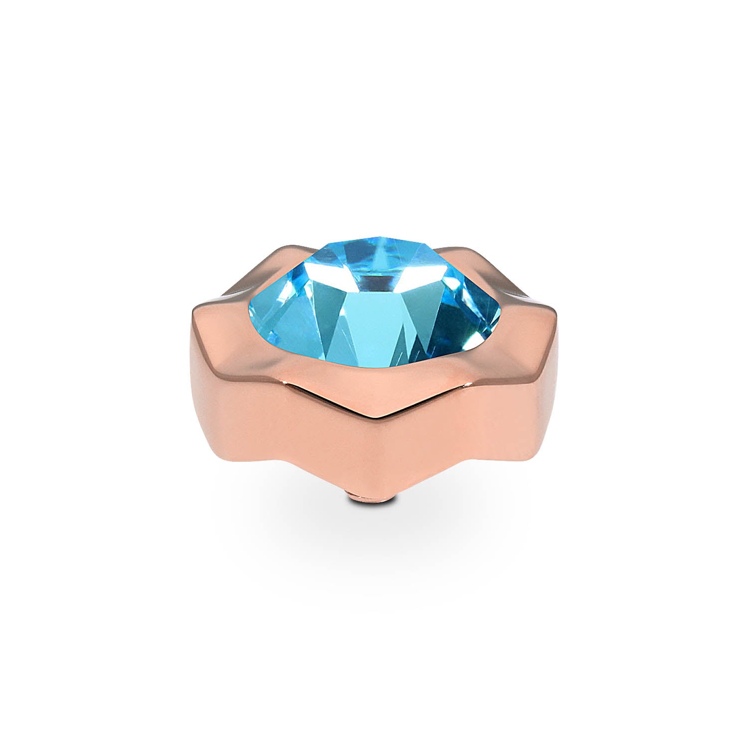Nemoli Top 13 mm - Roségold aquamarine