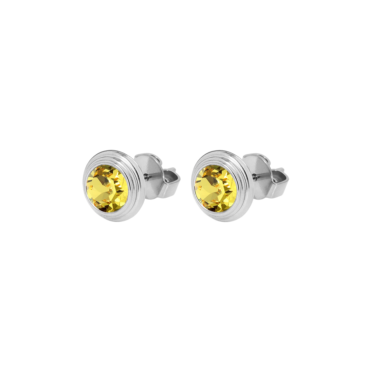 Oroli Ohrstecker 10 mm - Silber light topaz
