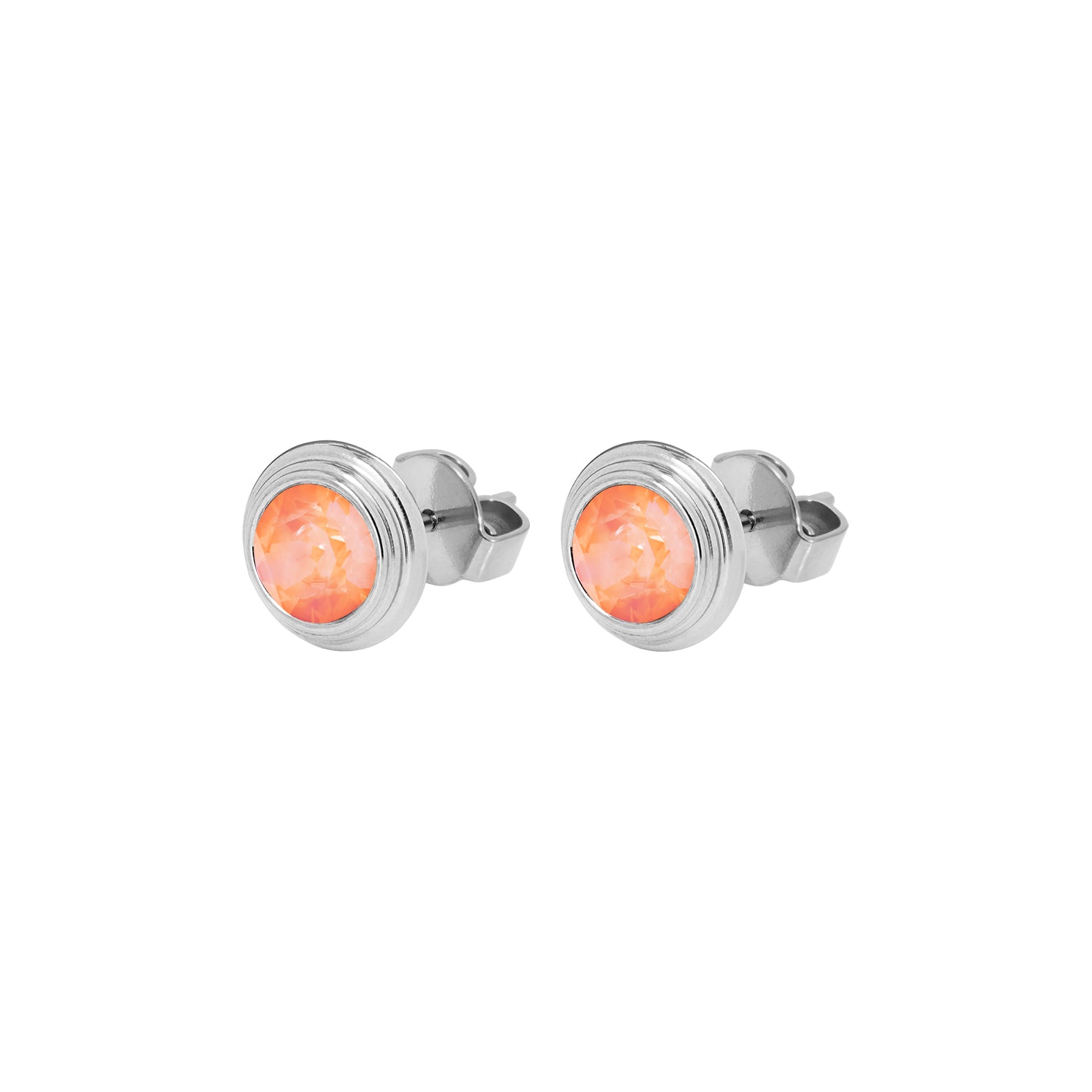 Oroli Ohrstecker 10 mm - Silber Crystal Orange glow delite
