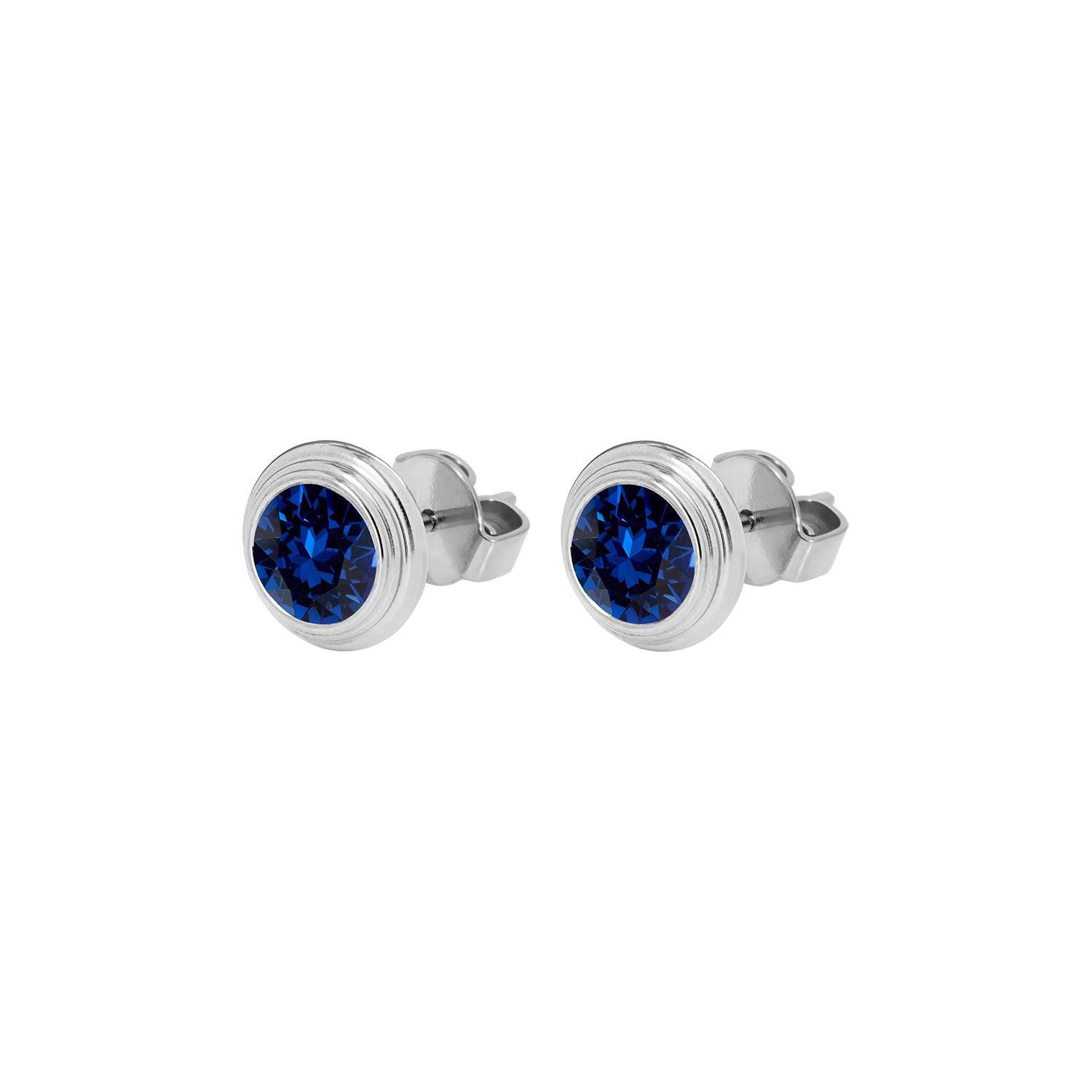 Oroli Ohrstecker 10 mm - Silber Recreated Dark Sapphire