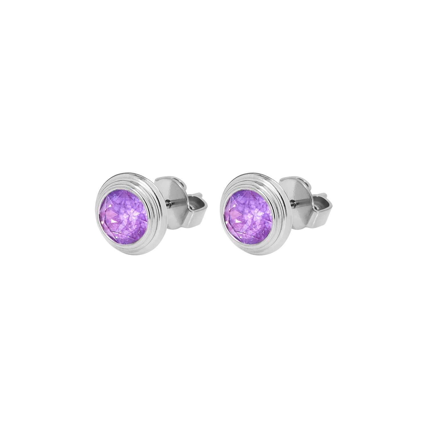 Oroli Ohrstecker 10 mm - Silber Cr. Electric Violet Lacquer Pro Ignite