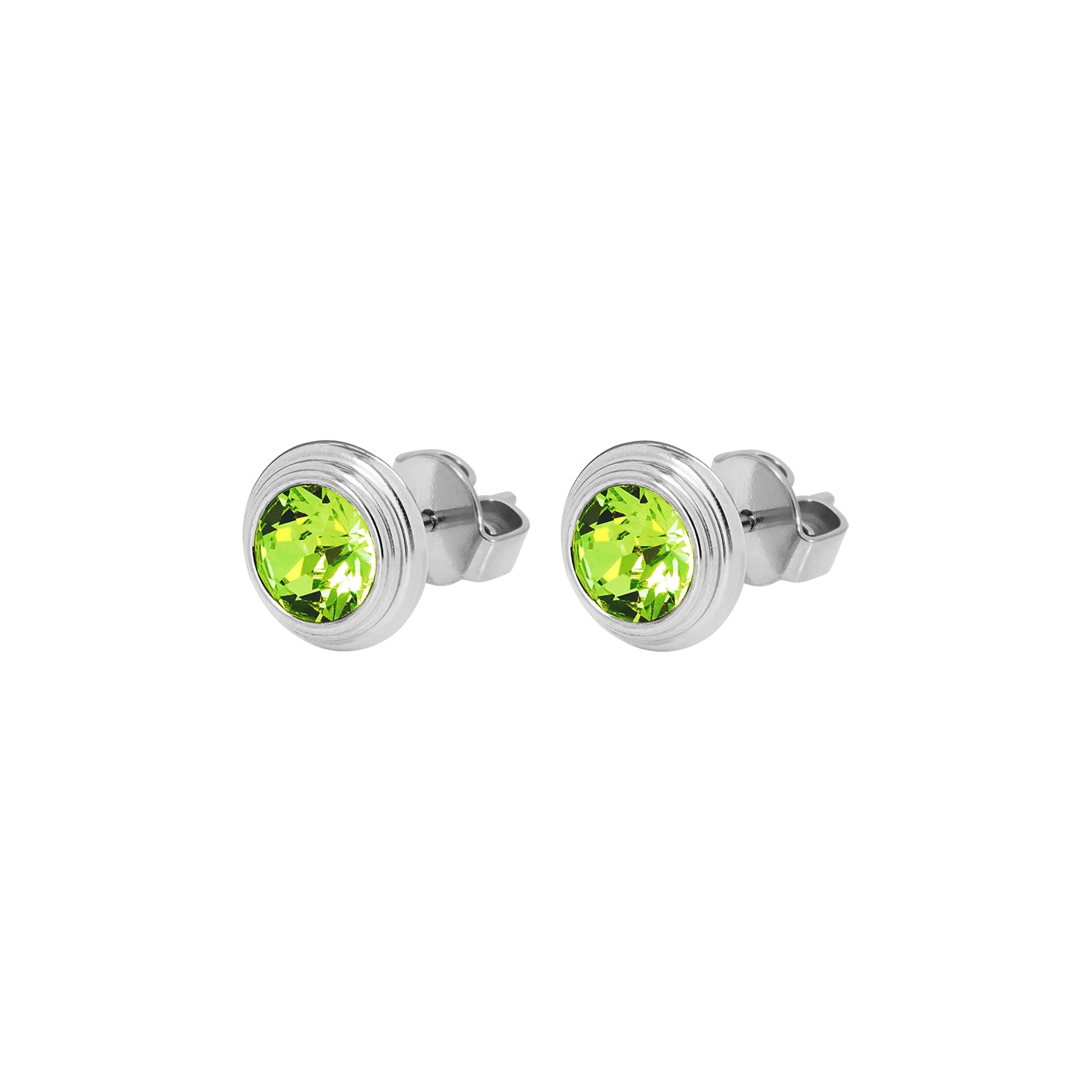 Oroli Ohrstecker 10 mm - Silber Citrus Green