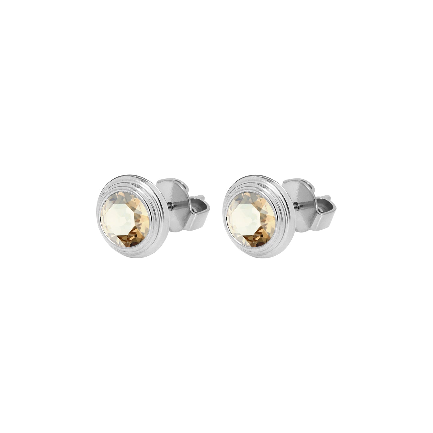 Oroli Ohrstecker 10 mm - Silber Golden shadow