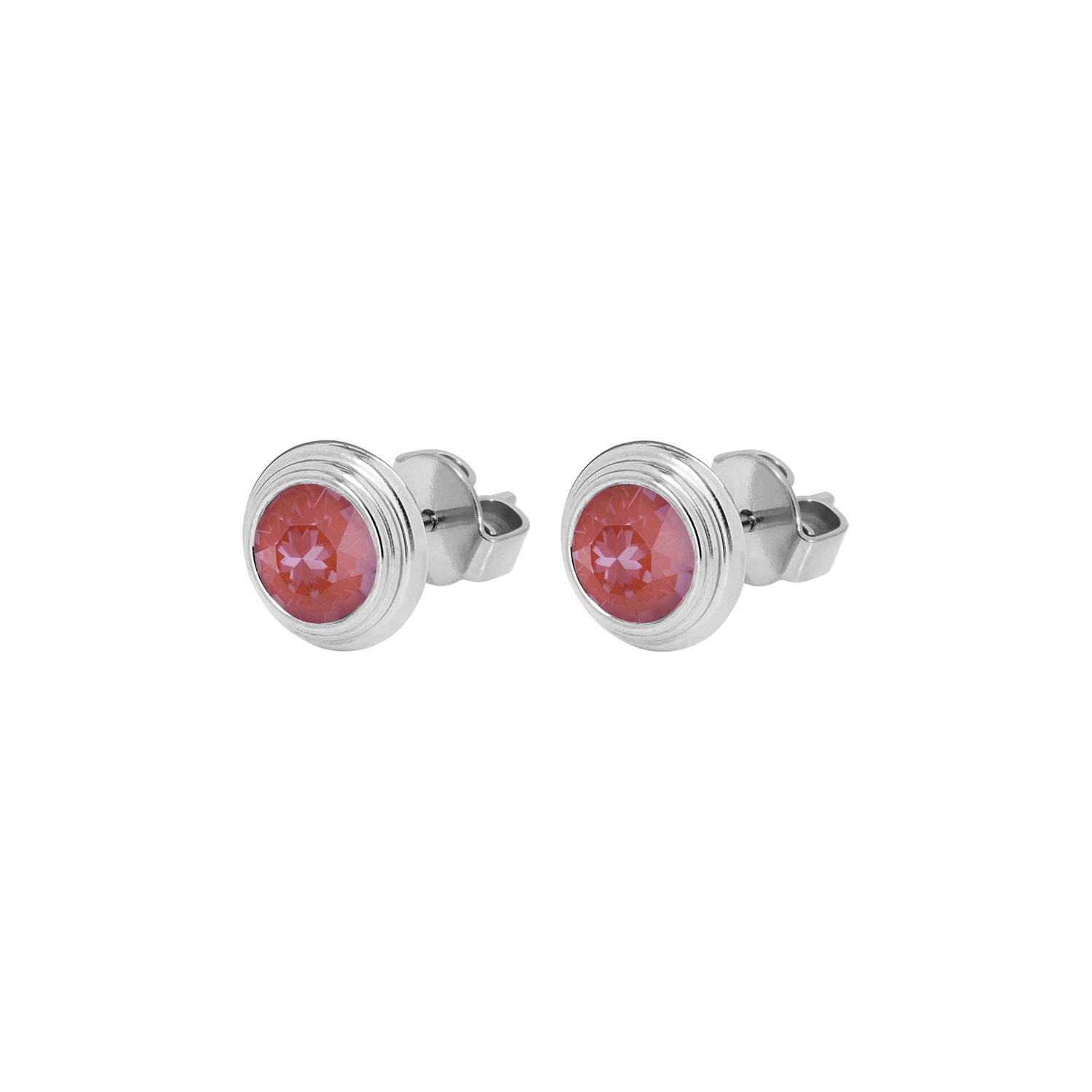 Oroli Ohrstecker 10 mm - Silber Crystal Maroon ignite