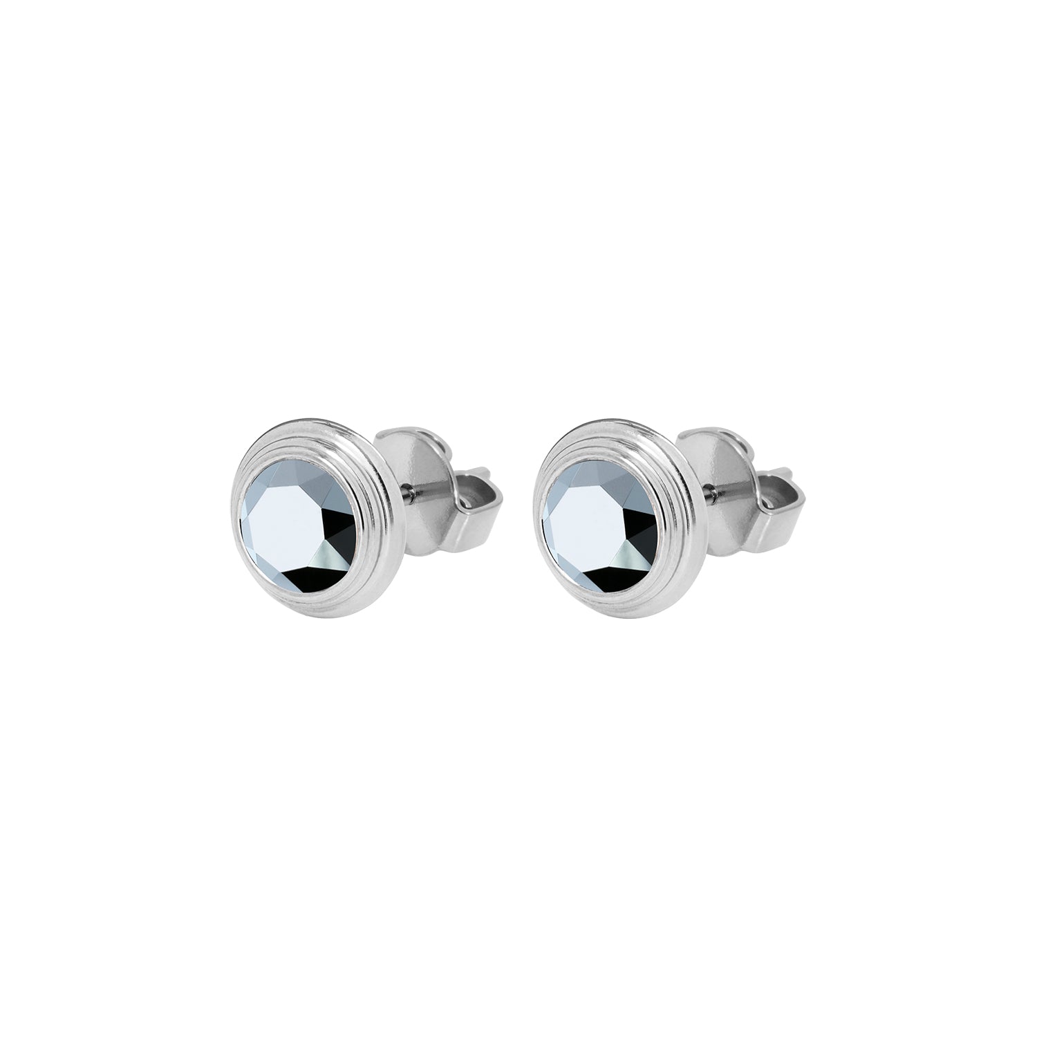 Oroli Ohrstecker 10 mm - Silber crystal labrador