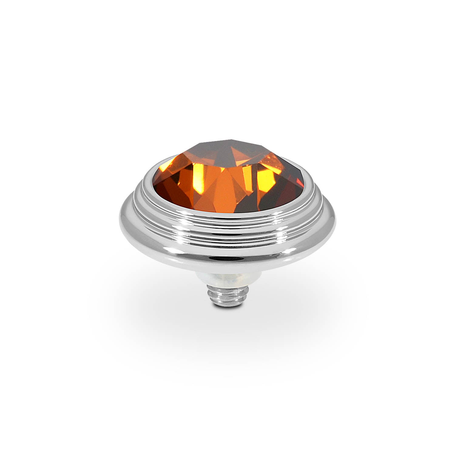 Oroli Top 13 mm - Silber smoked amber