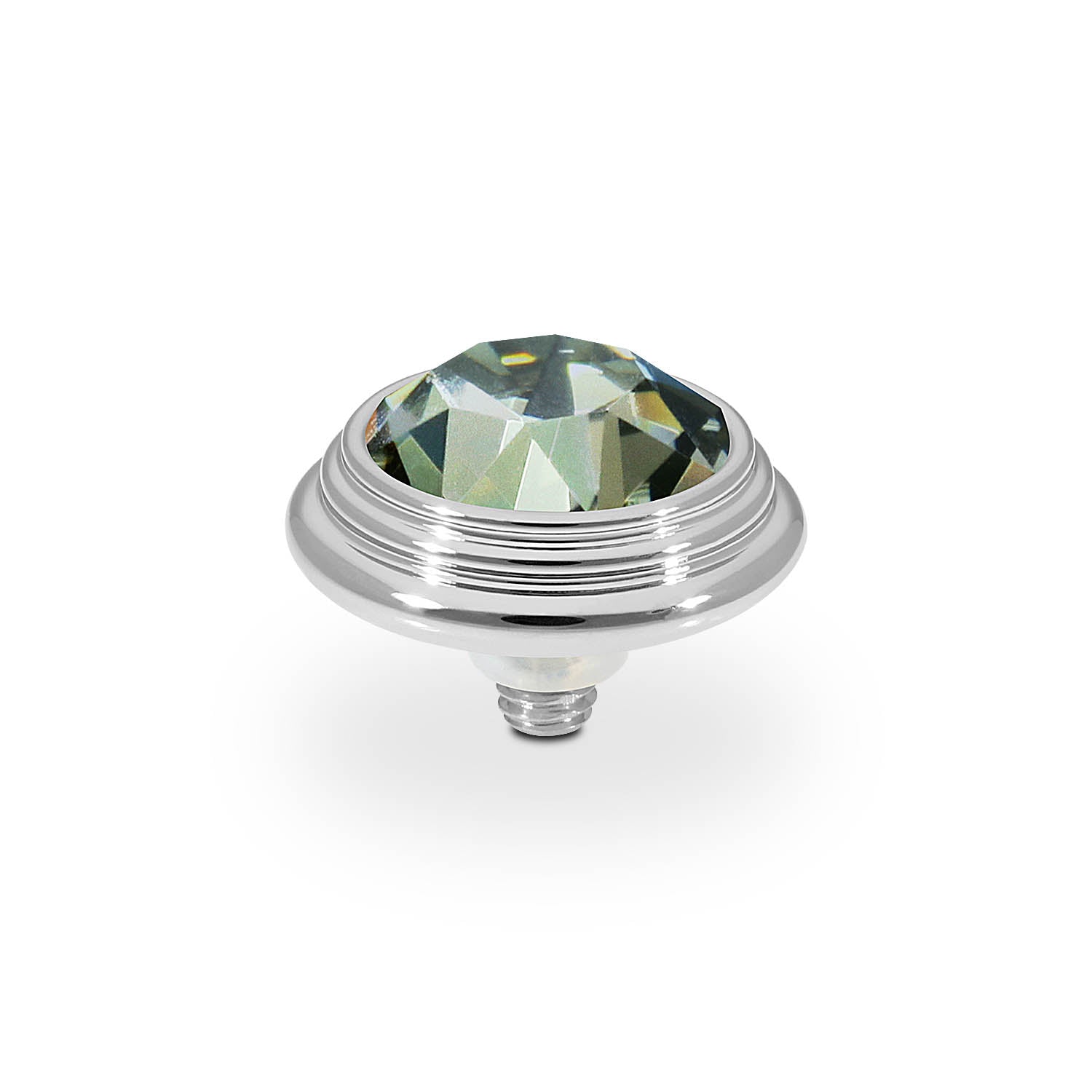 Oroli Top 13 mm - Silber black diamond