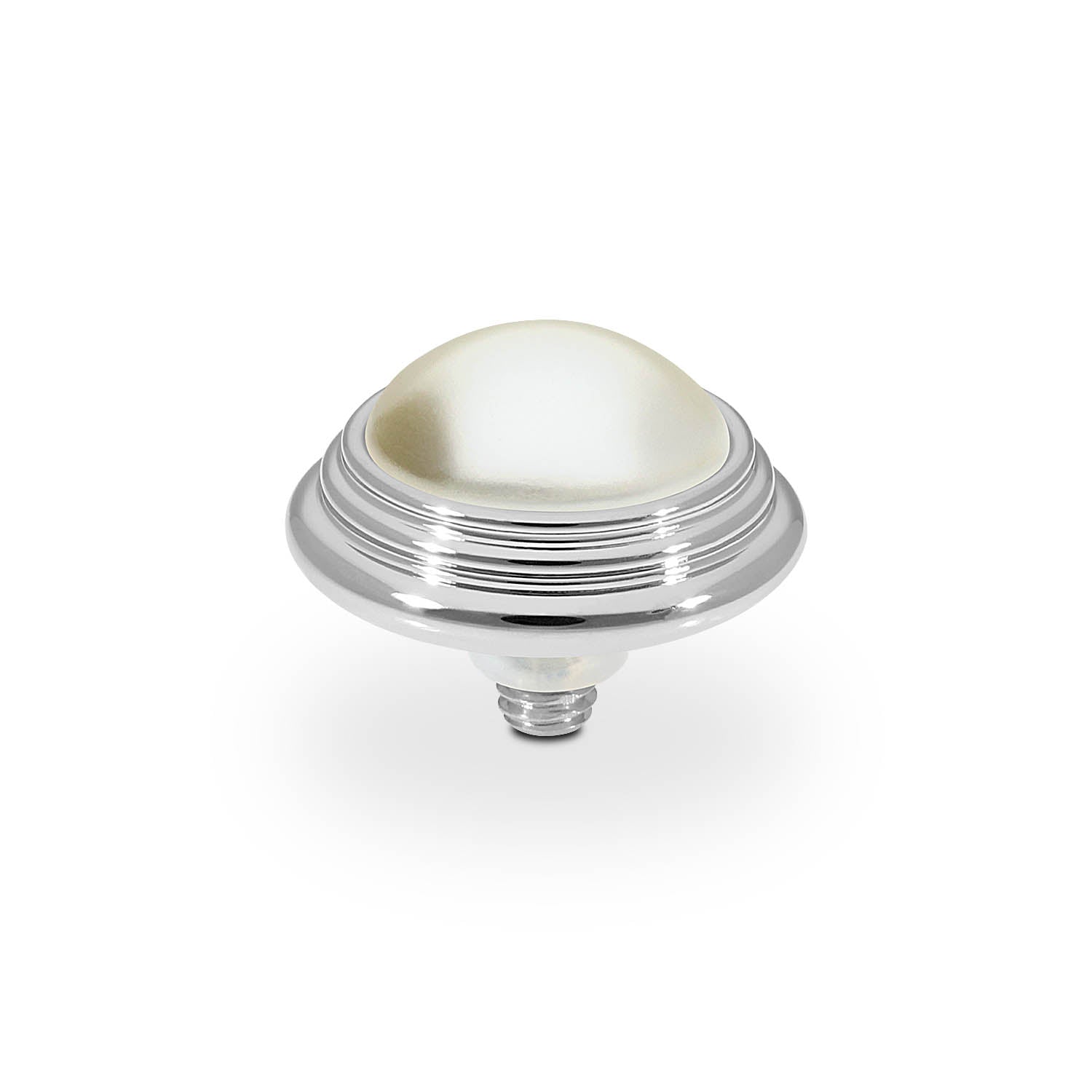 Oroli Top 13 mm - Silber cream pearl