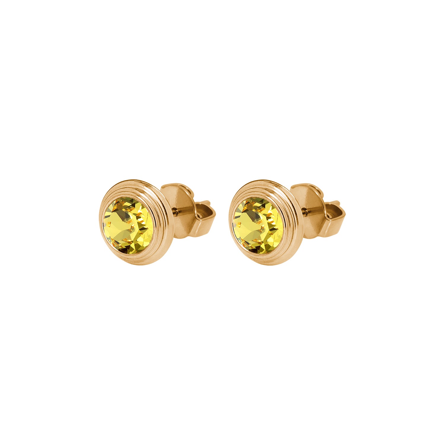Oroli Ohrstecker 10 mm - Gold light topaz