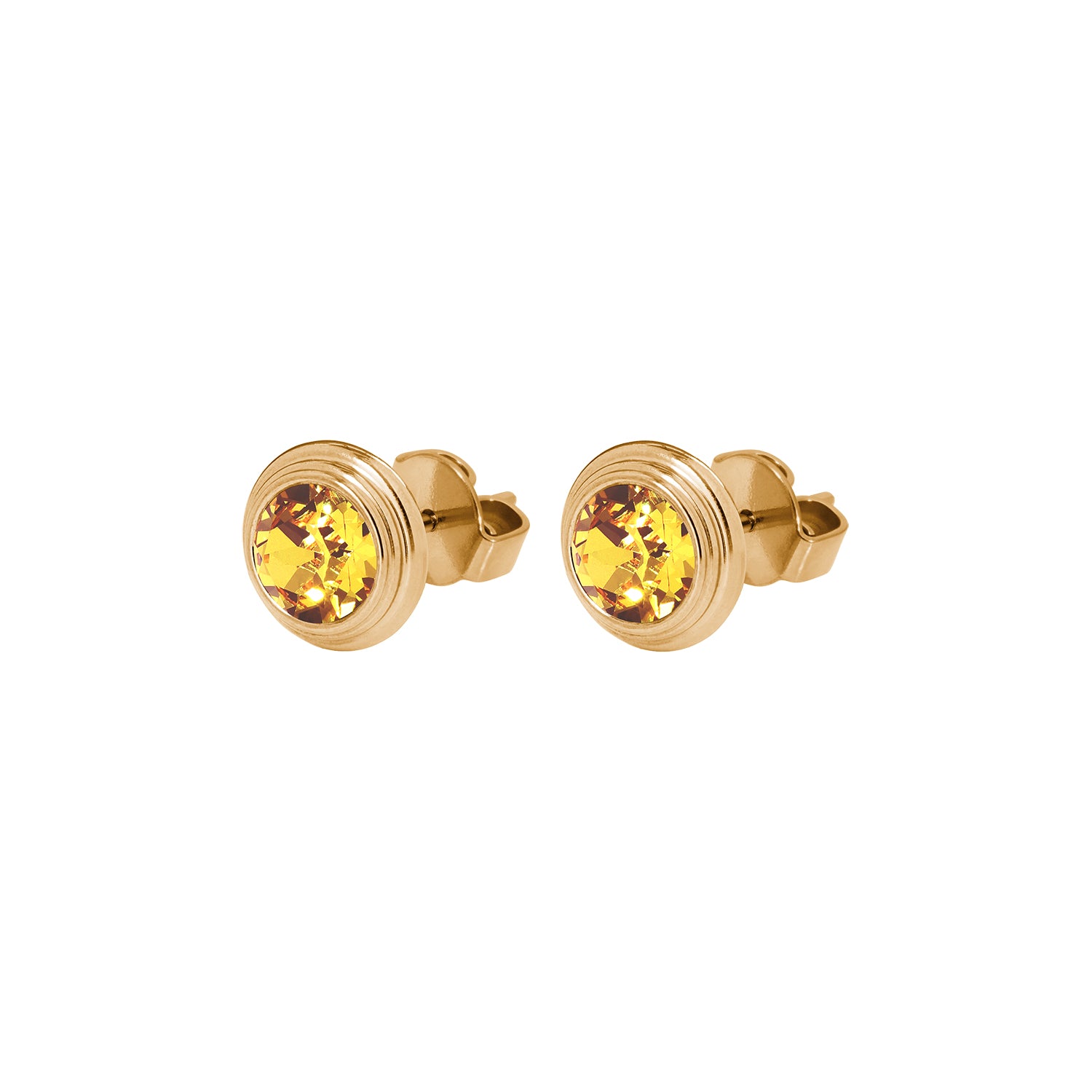 Oroli Ohrstecker 10 mm - Gold light amber