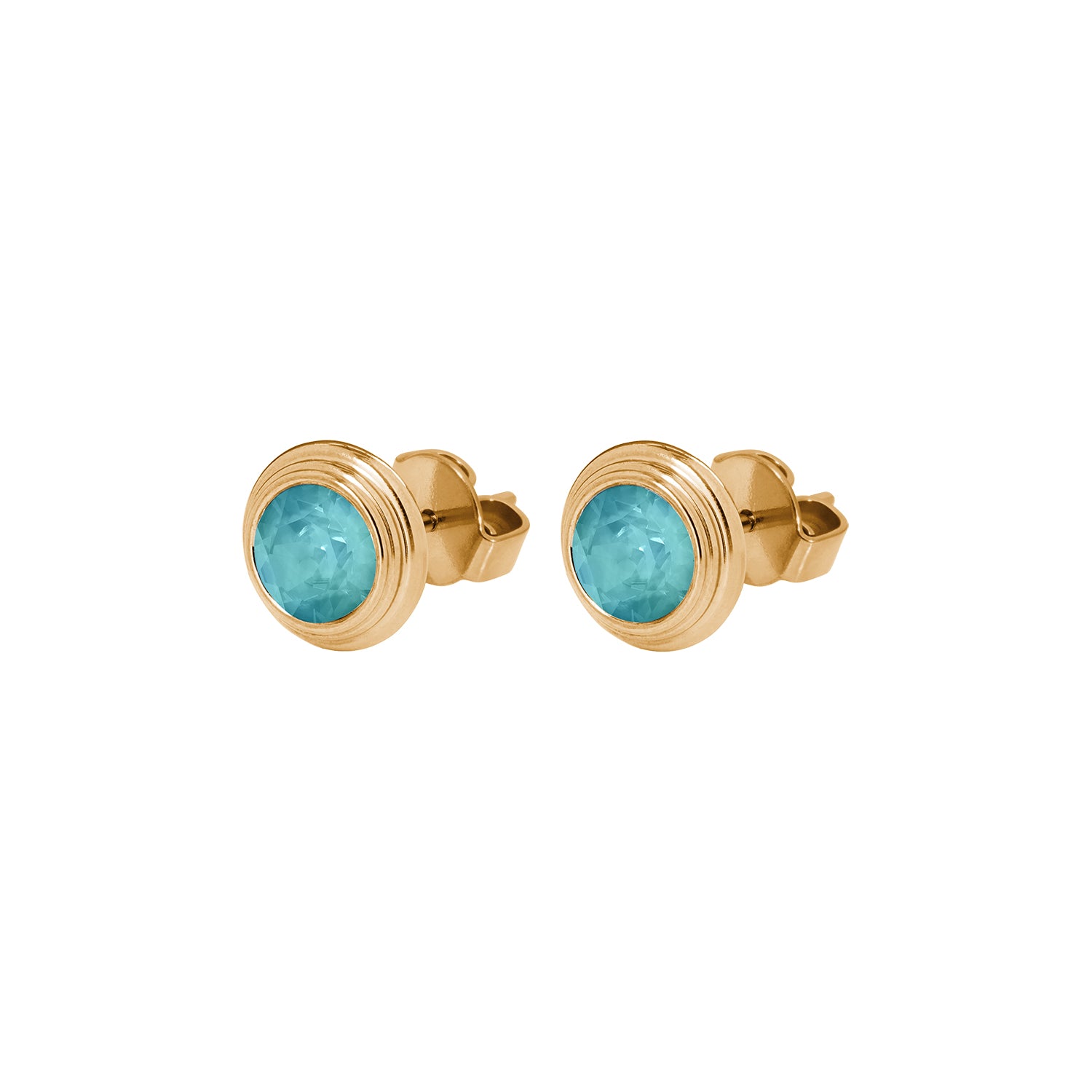 Oroli Ohrstecker 10 mm - Gold Crystal Pine Green ignite