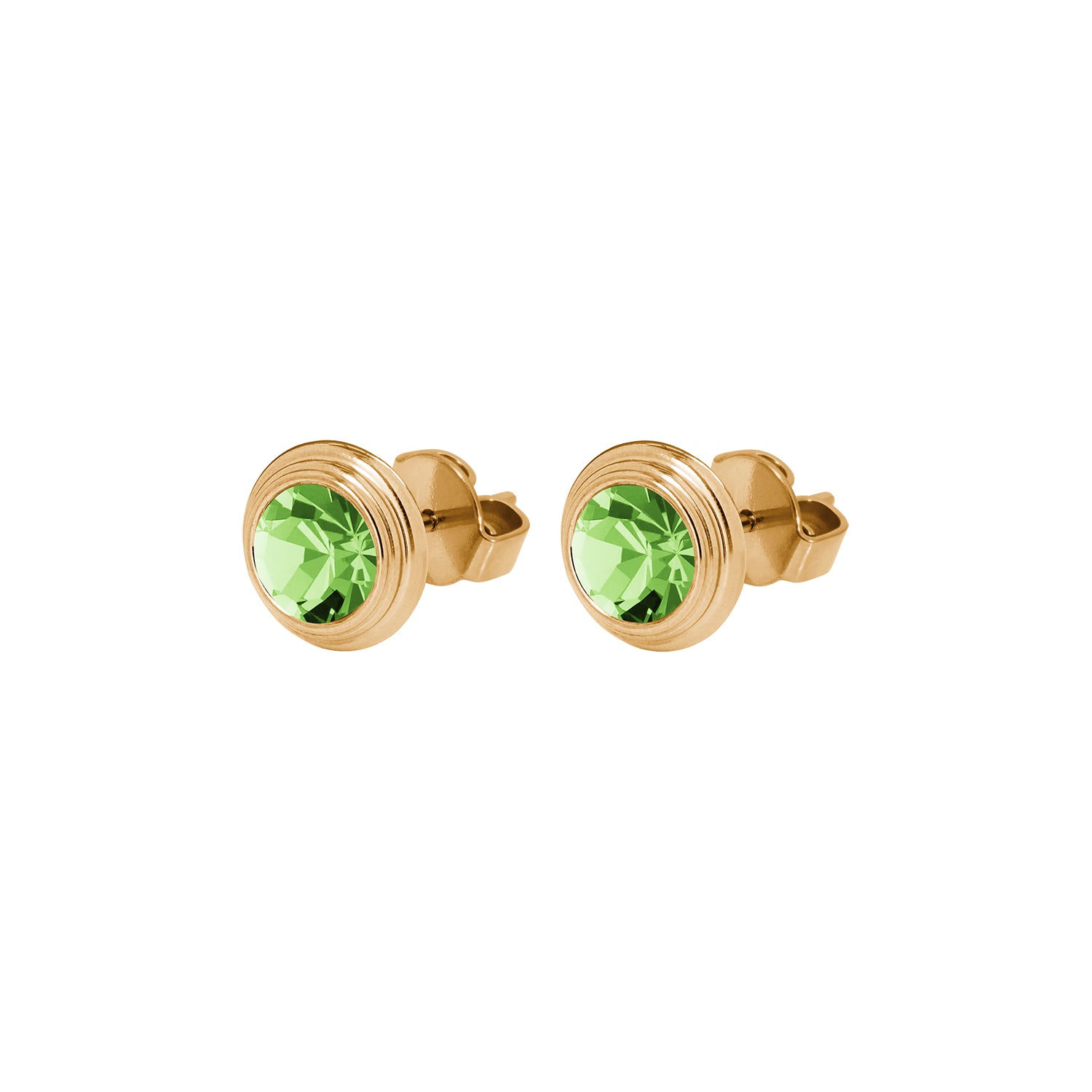 Oroli Ohrstecker 10 mm - Gold peridot