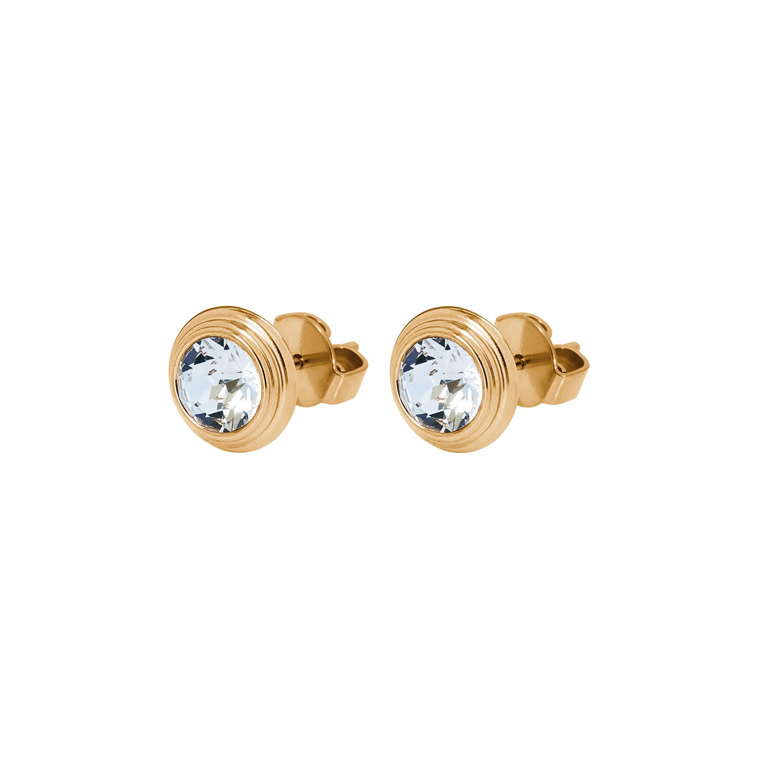Oroli Ohrstecker 10 mm - Gold blue shade