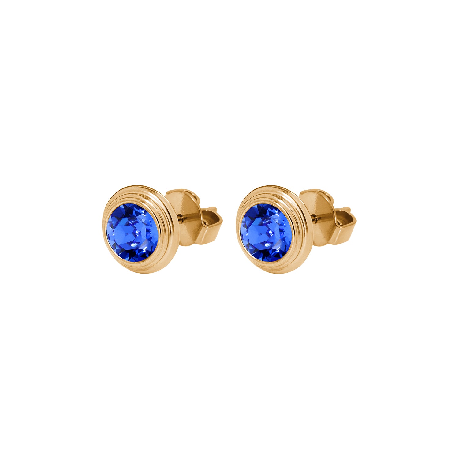 Oroli Ohrstecker 10 mm - Gold sapphire