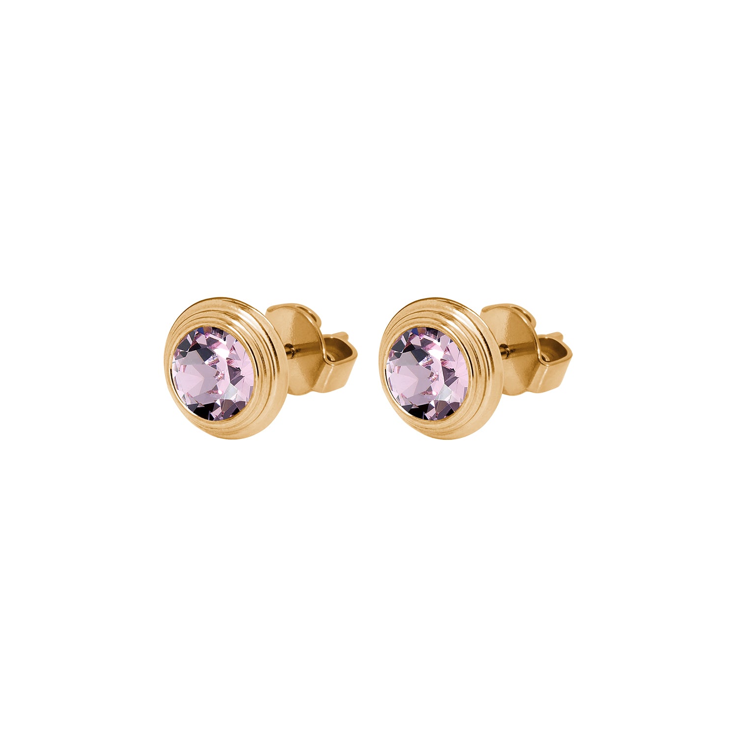 Oroli Ohrstecker 10 mm - Gold light amethyst